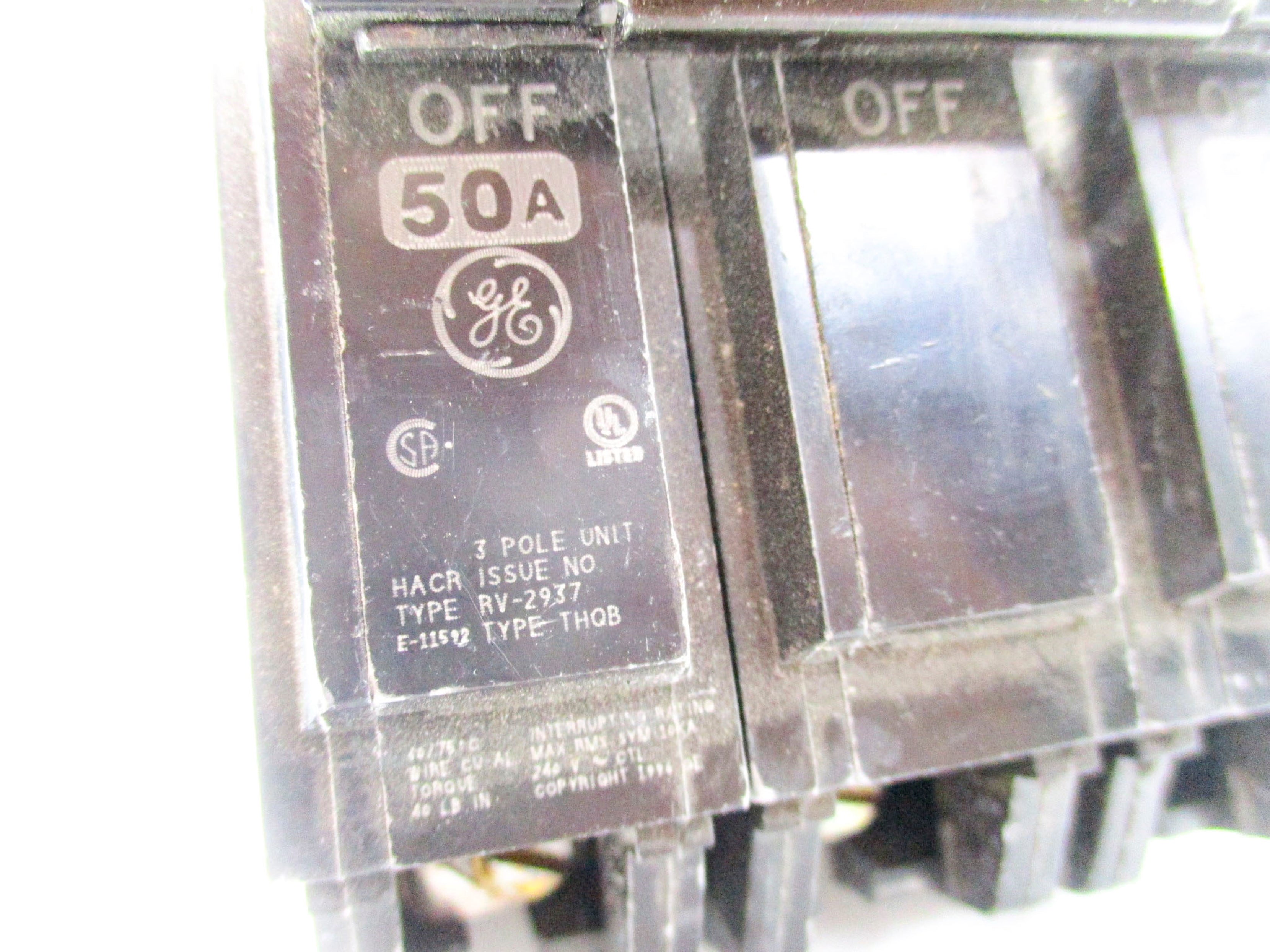GENERAL EELCTRIC THQB350 120/240V 50A UNMP