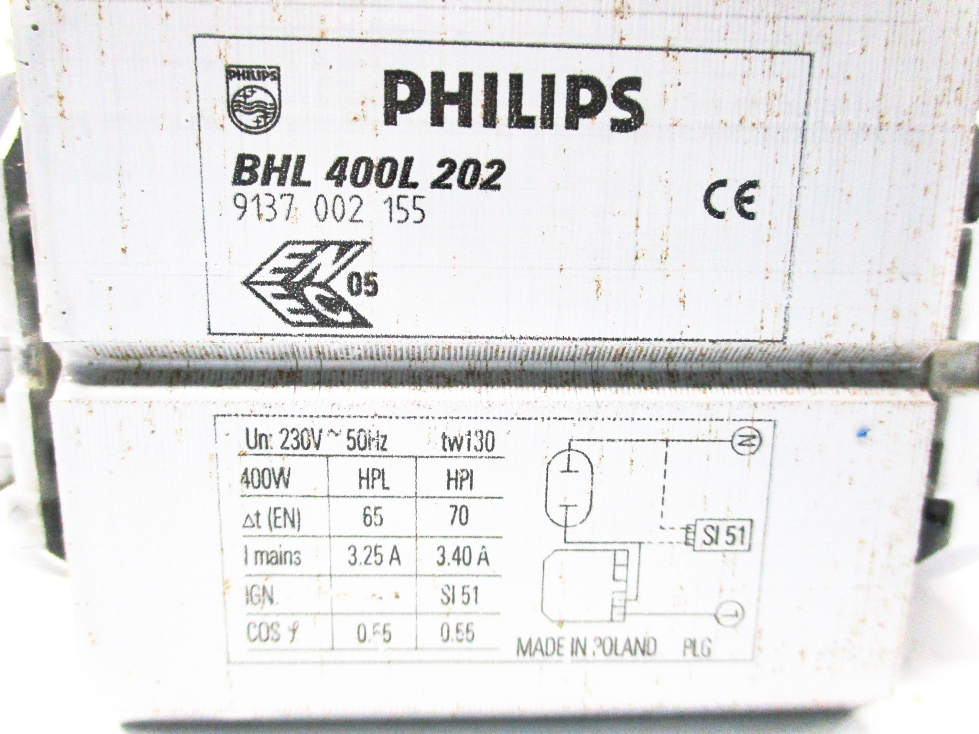PHILIPS BHL-400L-202 UNMP