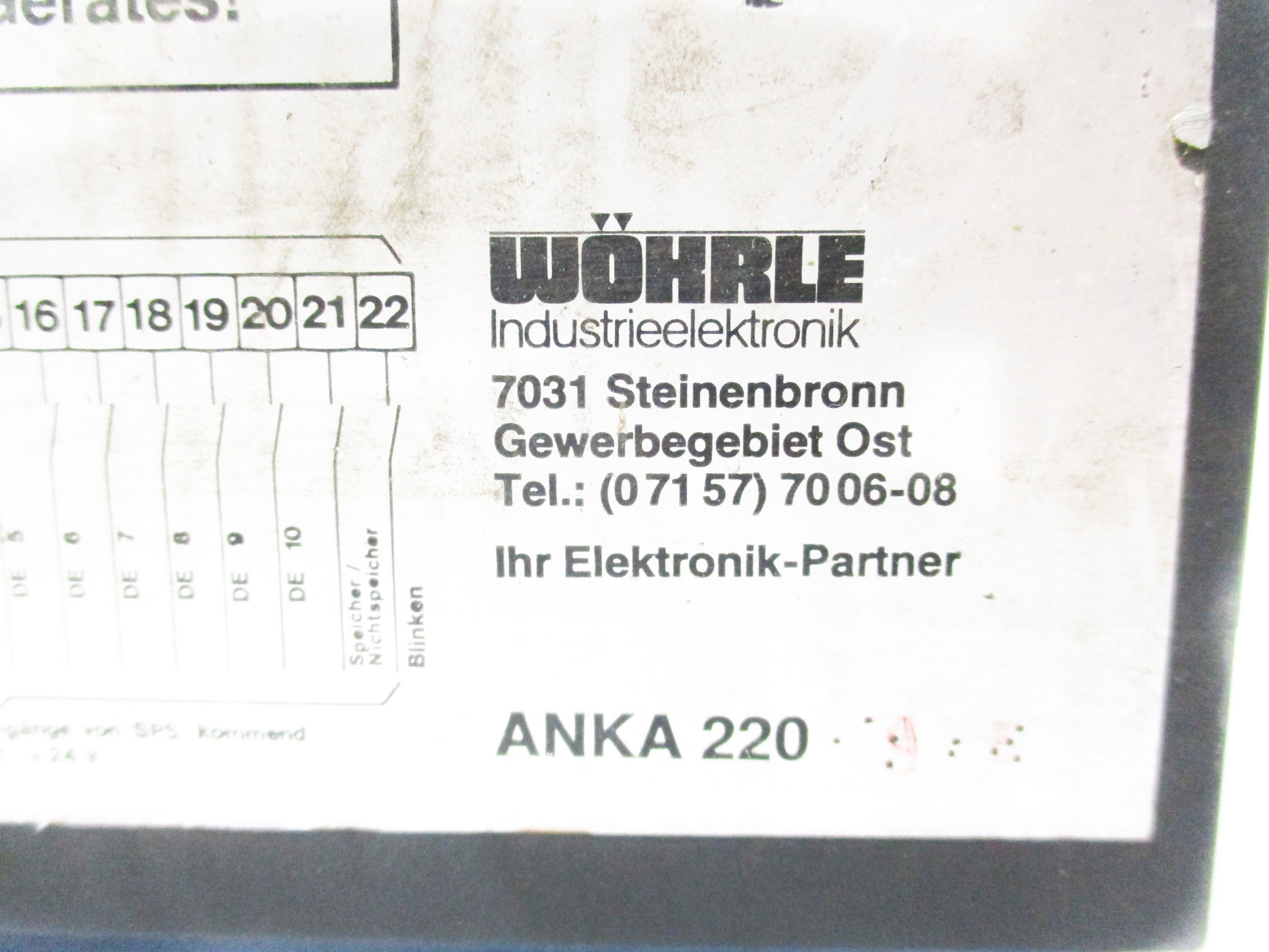 WOHRLE ANKA220 UNMP