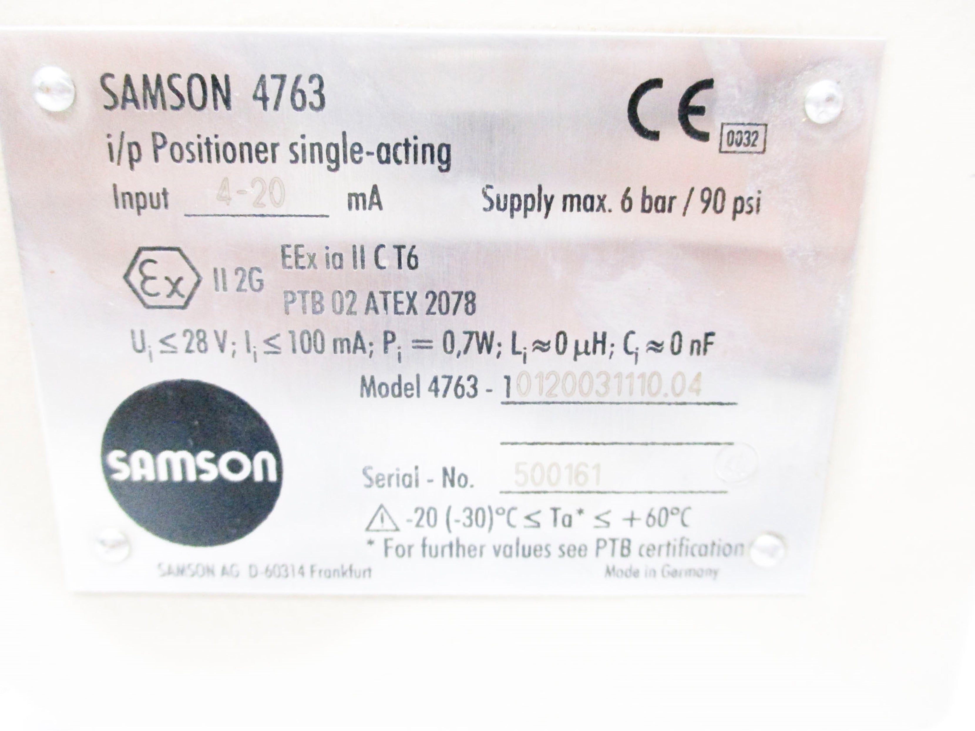 SAMSON 4763 (AS PICTURED) UNMP
