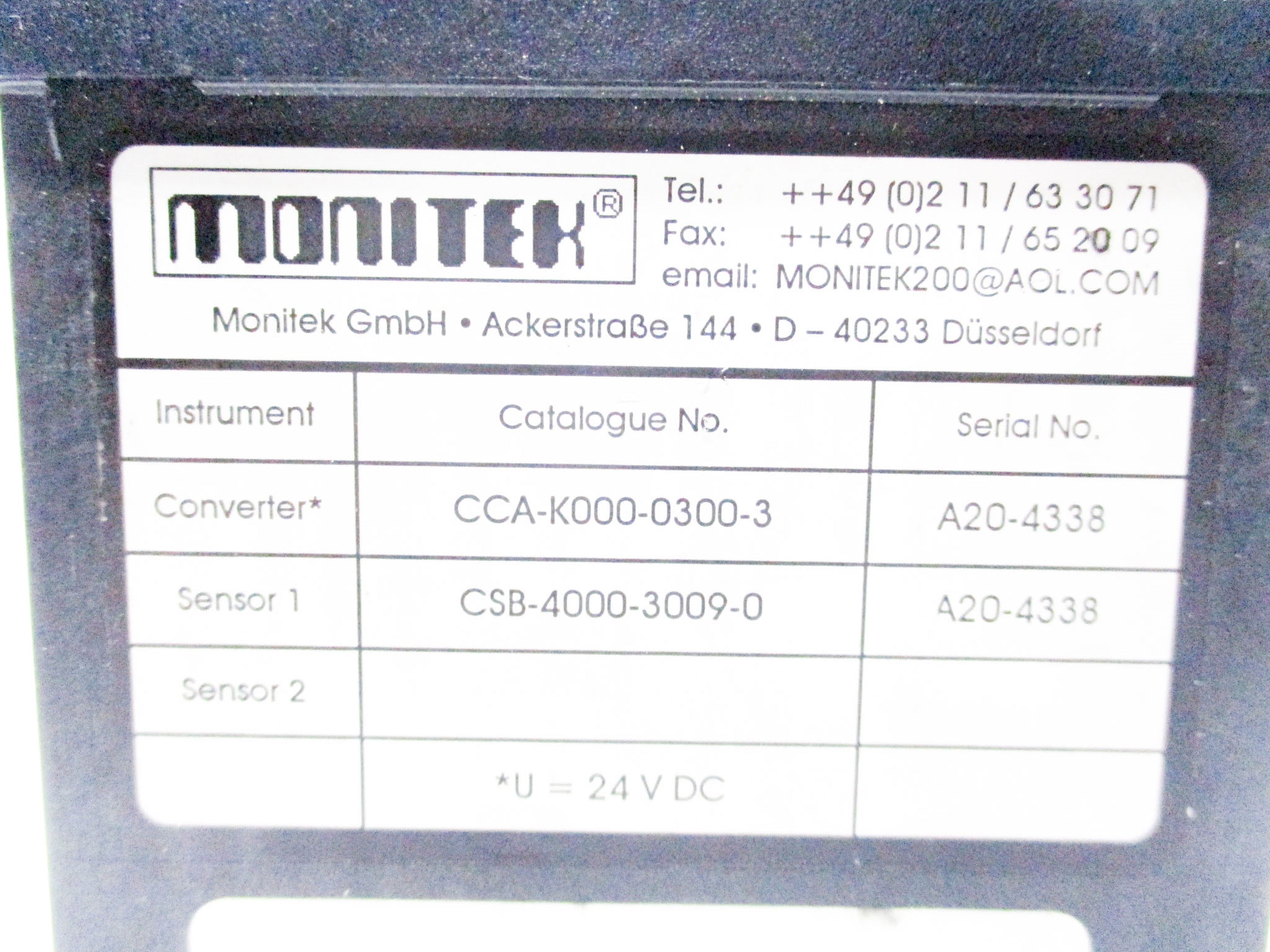 MONITEK CCA-K000-0300-3 UNMP