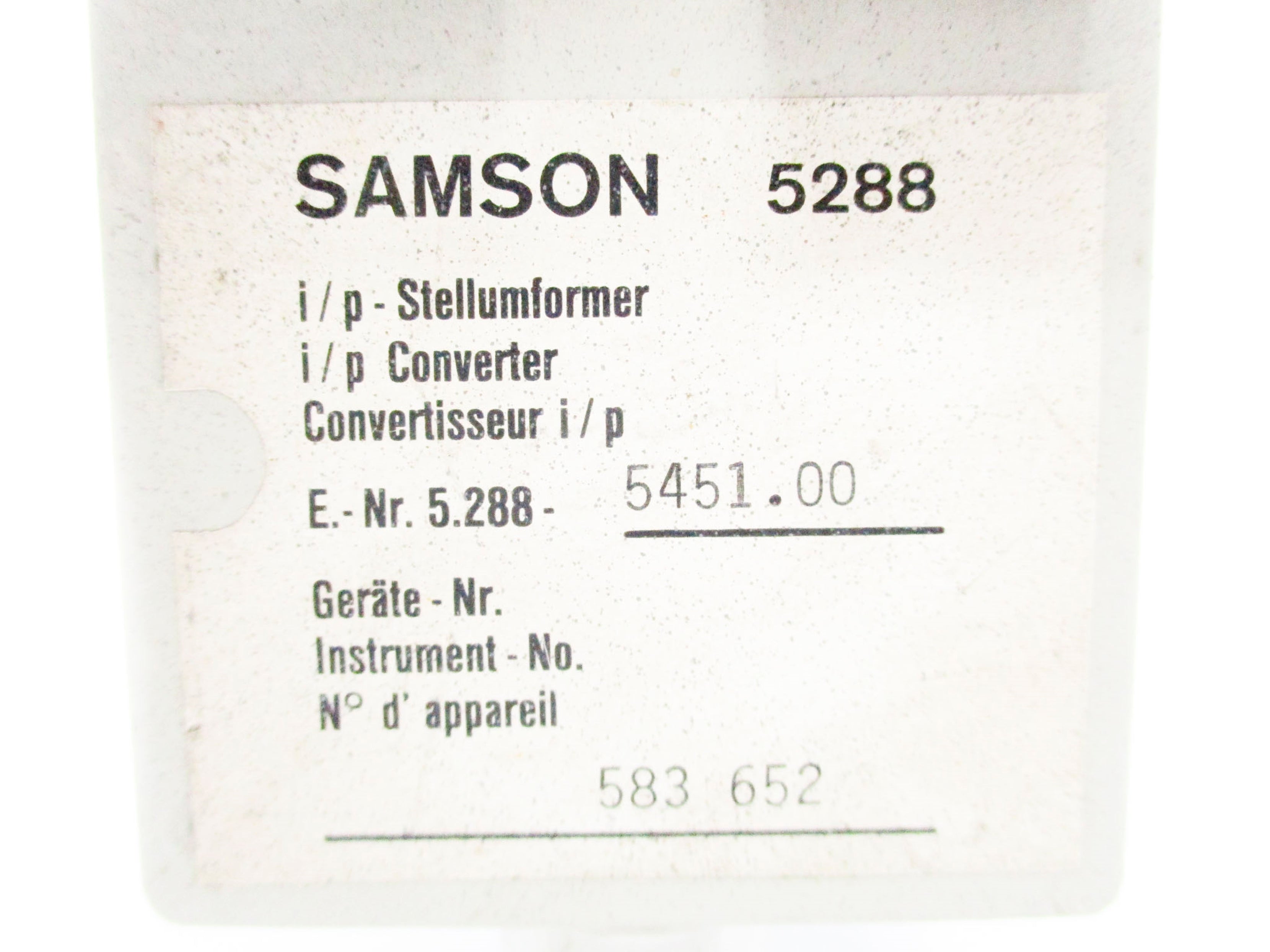 SAMSON 5.288-5451.00 UNMP