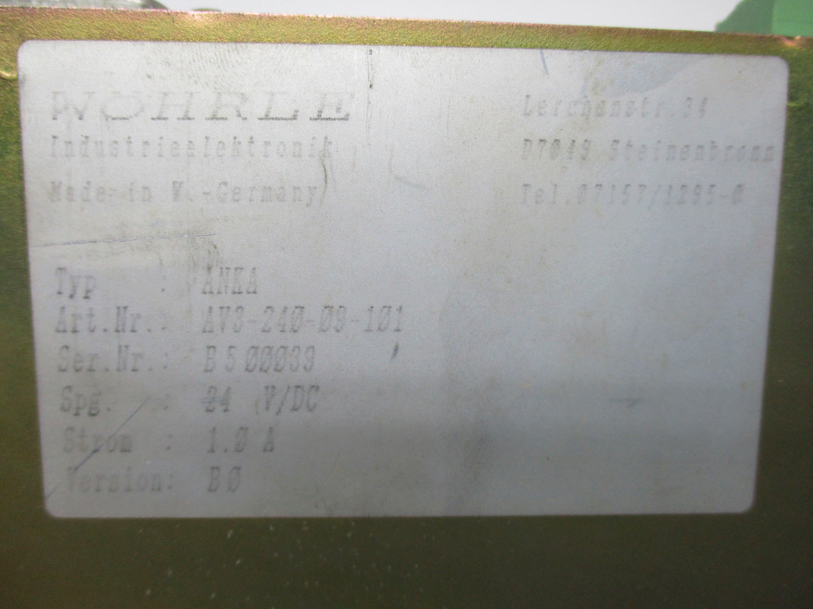 WOHRLE AV3-240-09-101 UNMP