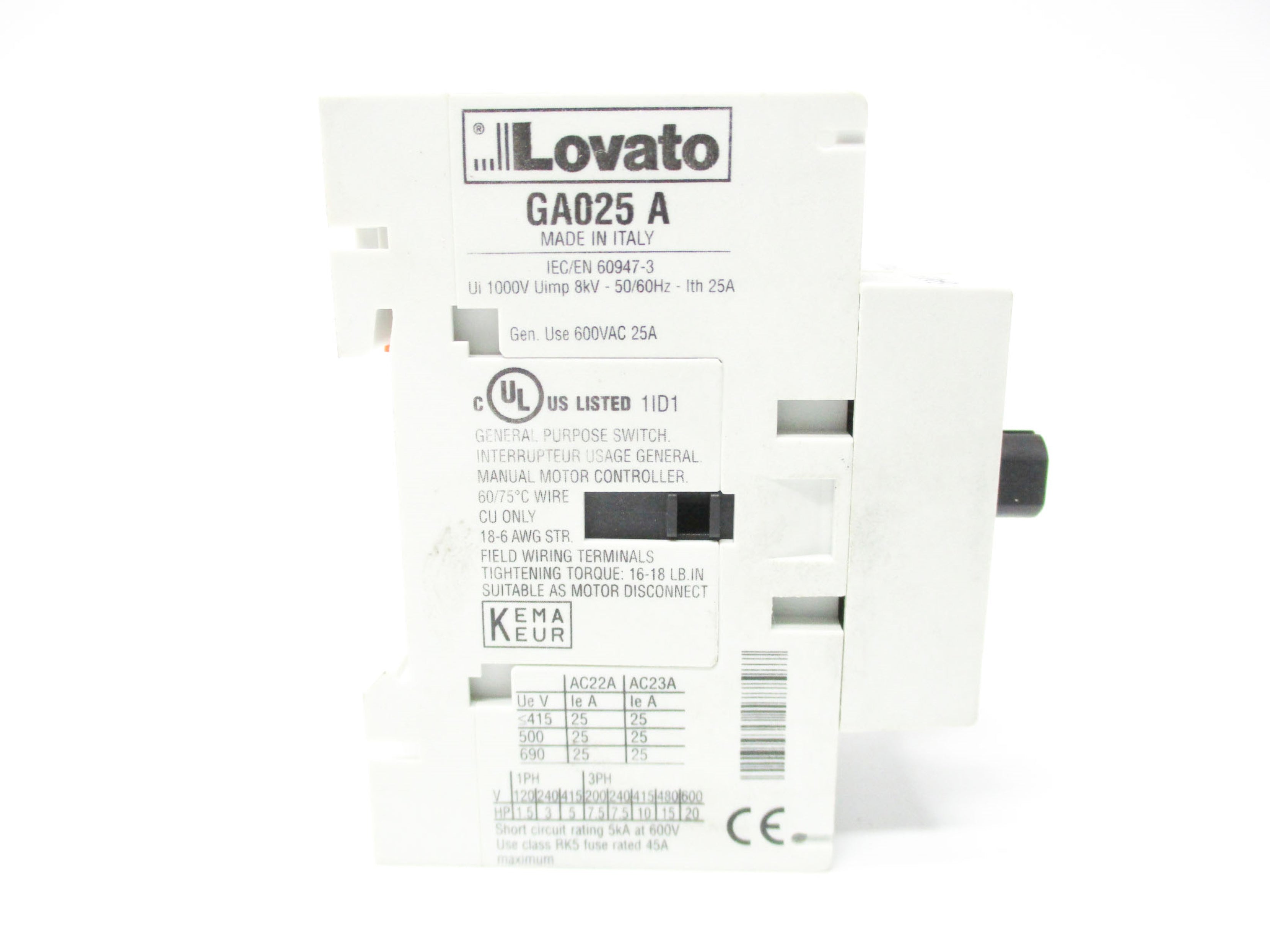 LOVATO GA025A NSMP