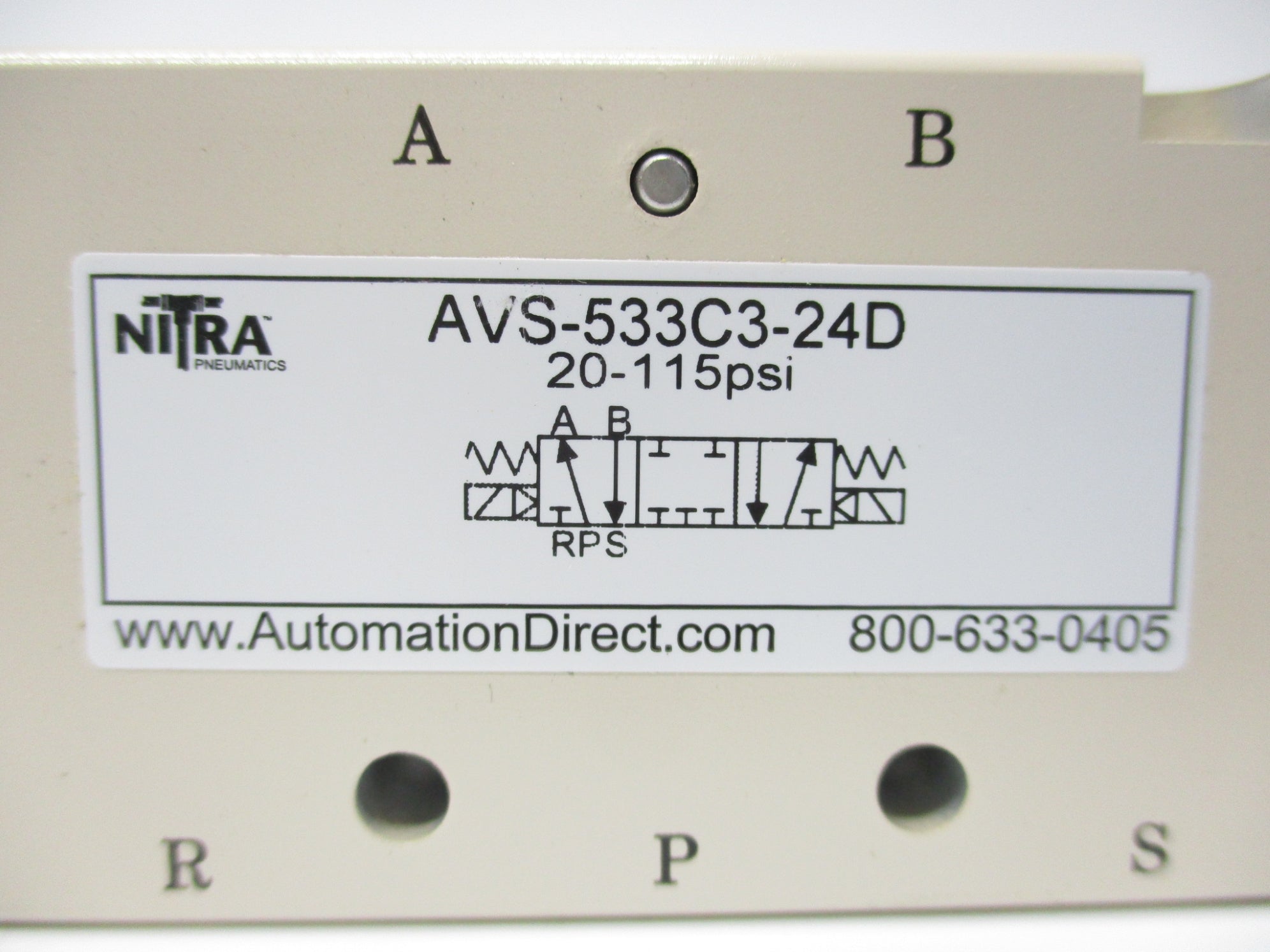 NITRA AVS-533C3-24D 24VDC 115PSI NSMP