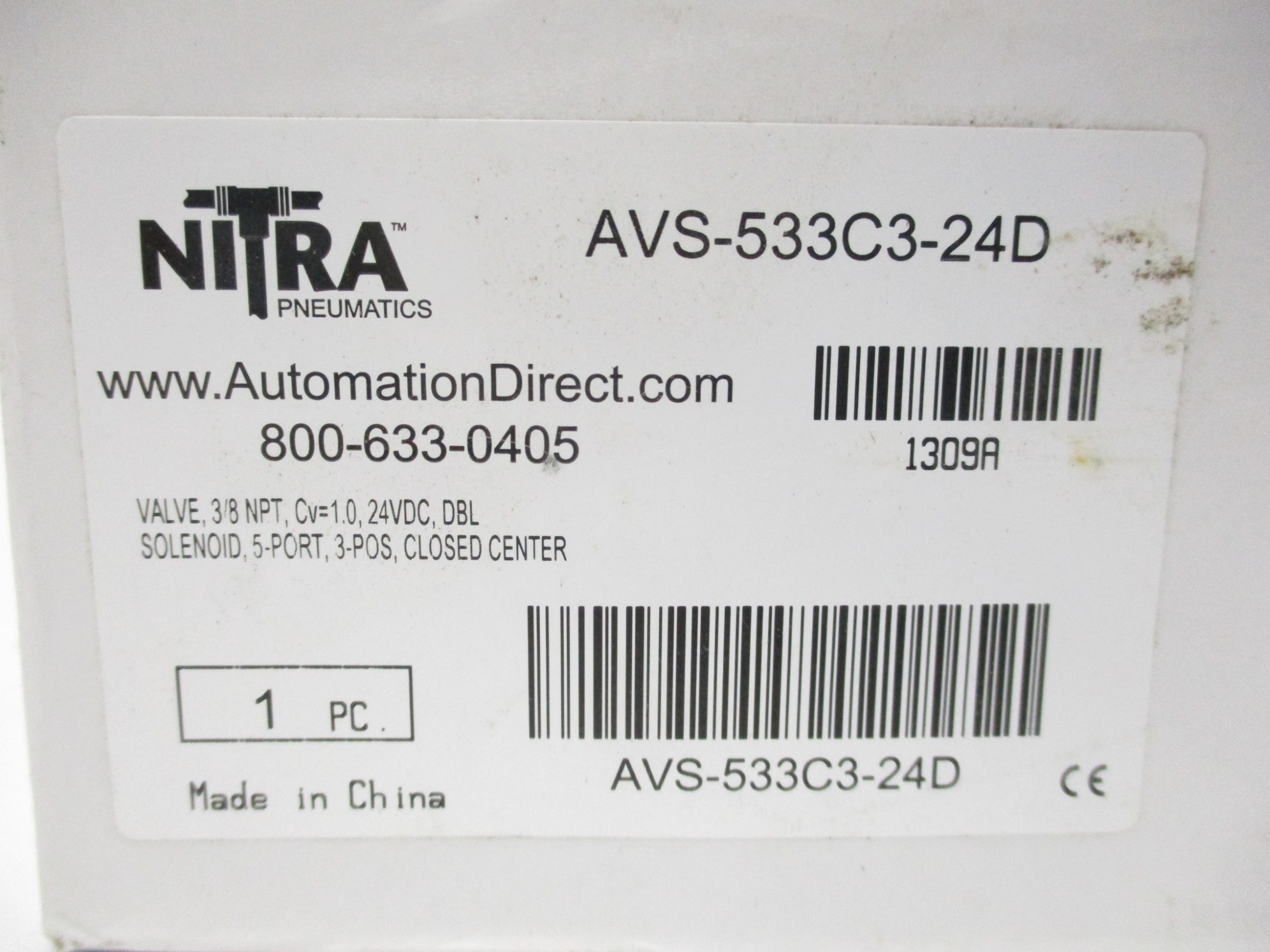 NITRA AVS-533C3-24D 24VDC 115PSI NSMP