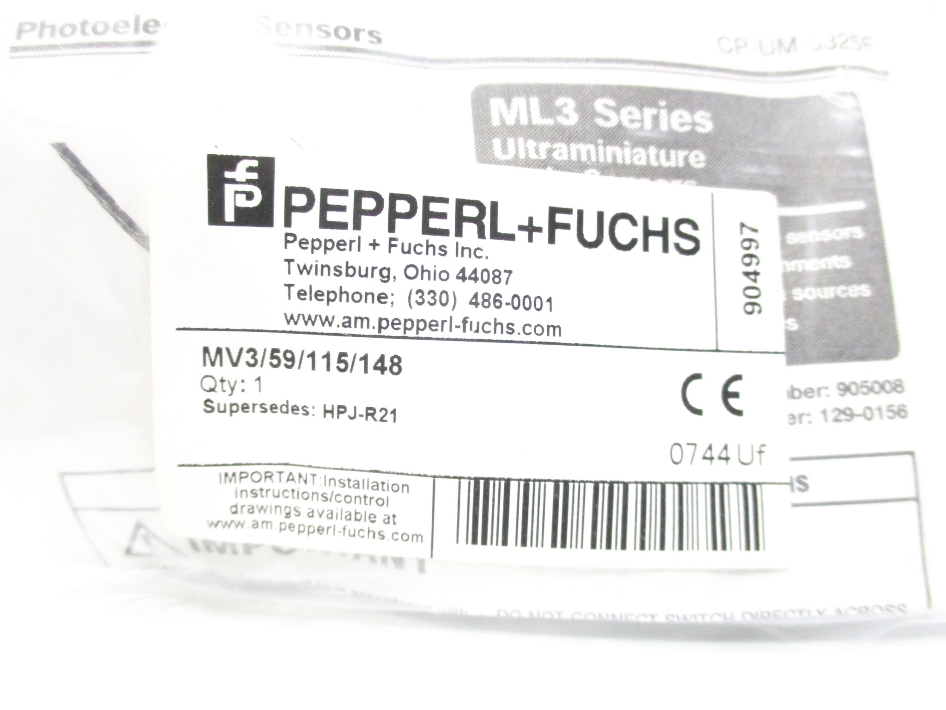 PEPPERL+FUCHS MV3/59/115/148 NSMP