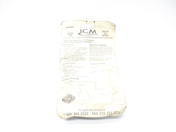 ICM CONTROLS ICM102B 120/240VAC 1.5A 10M NSMP