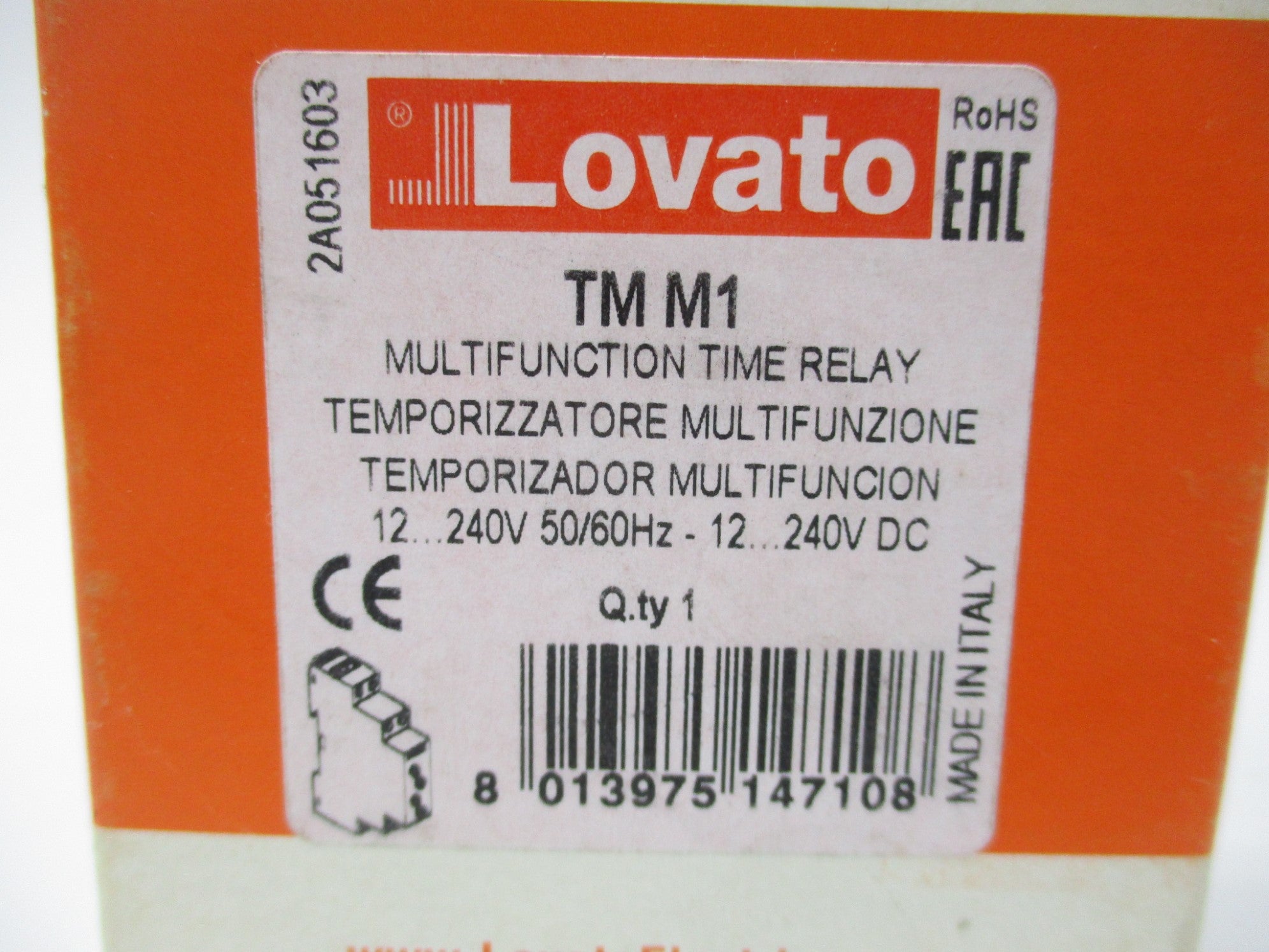 LOVATO TMM1 240VDC NSMP