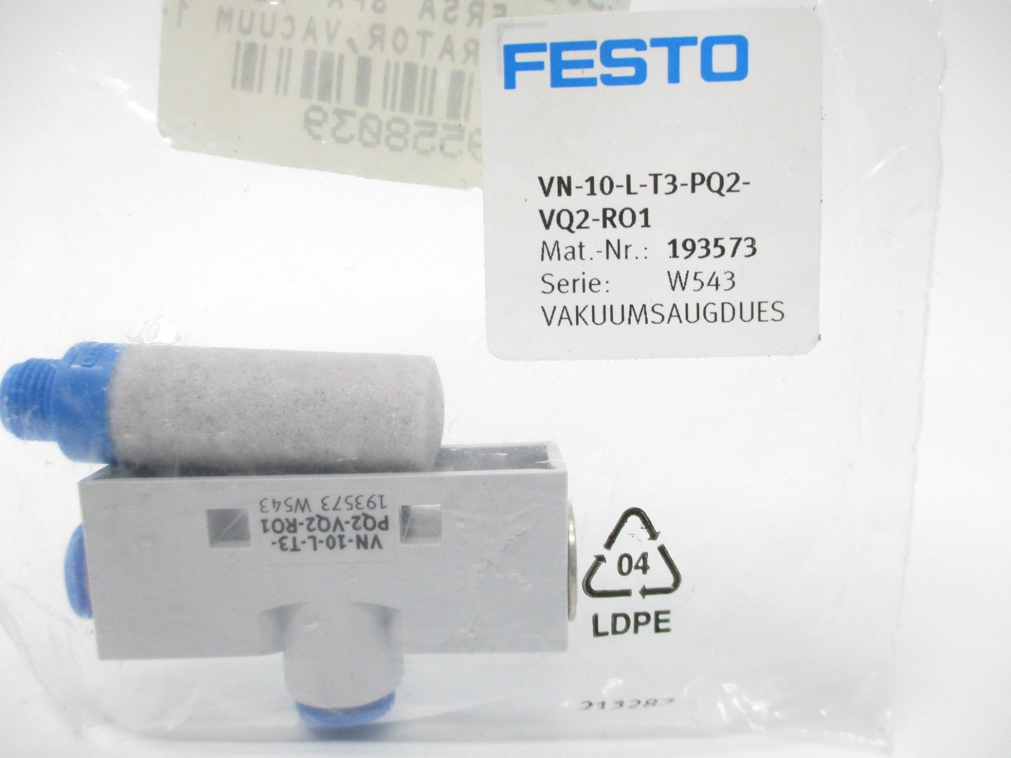 FESTO VN-10-L-T3-PQ2-VQ2-RO1 NSMP