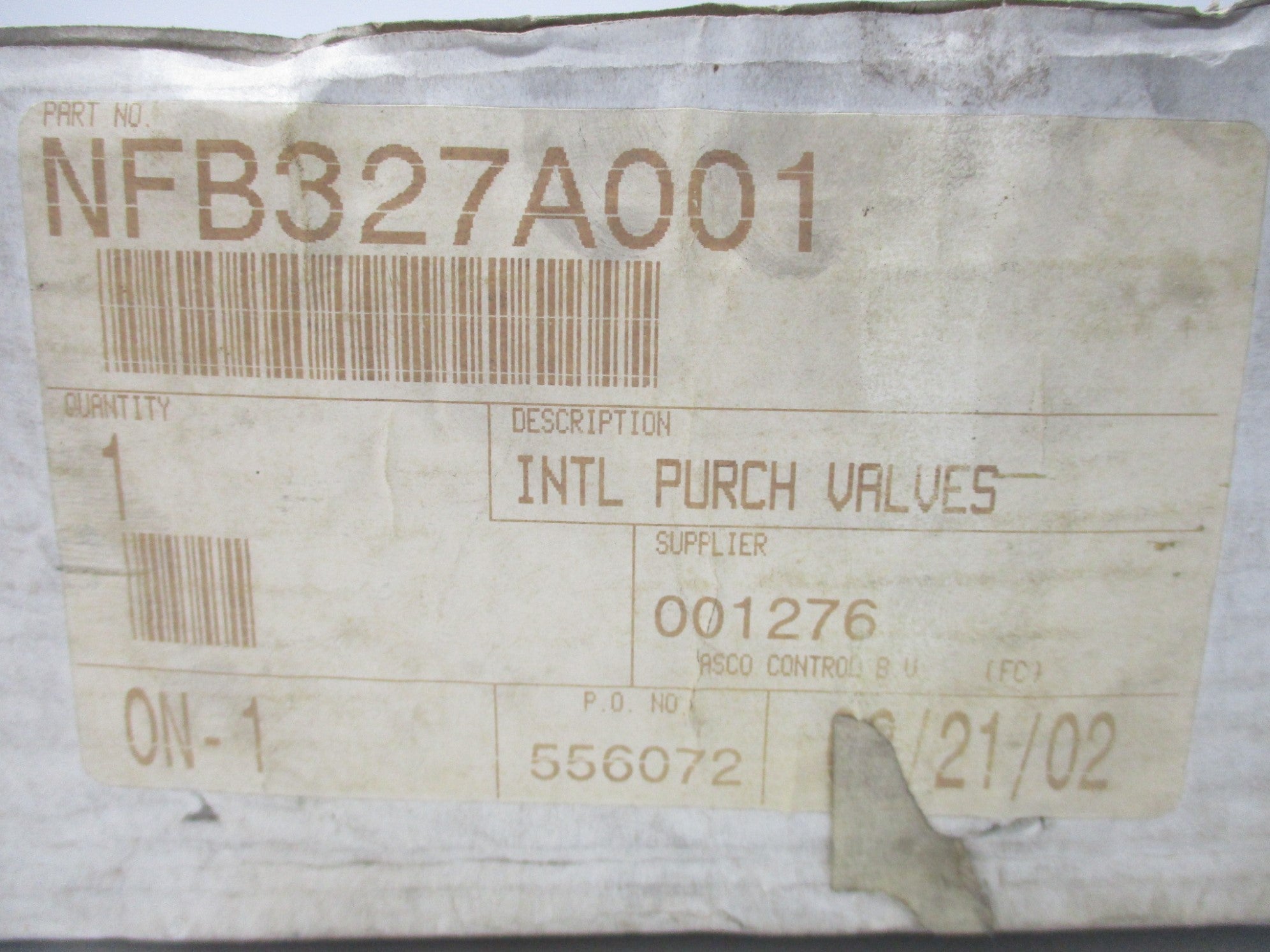 ASCO NFB327A001 24VDC 10PSI NSMP