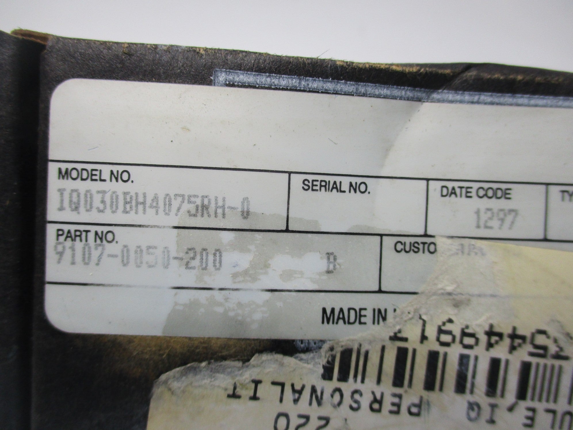 RELIANCE ELECTRIC IQ030BH4075RH-0 NSMP
