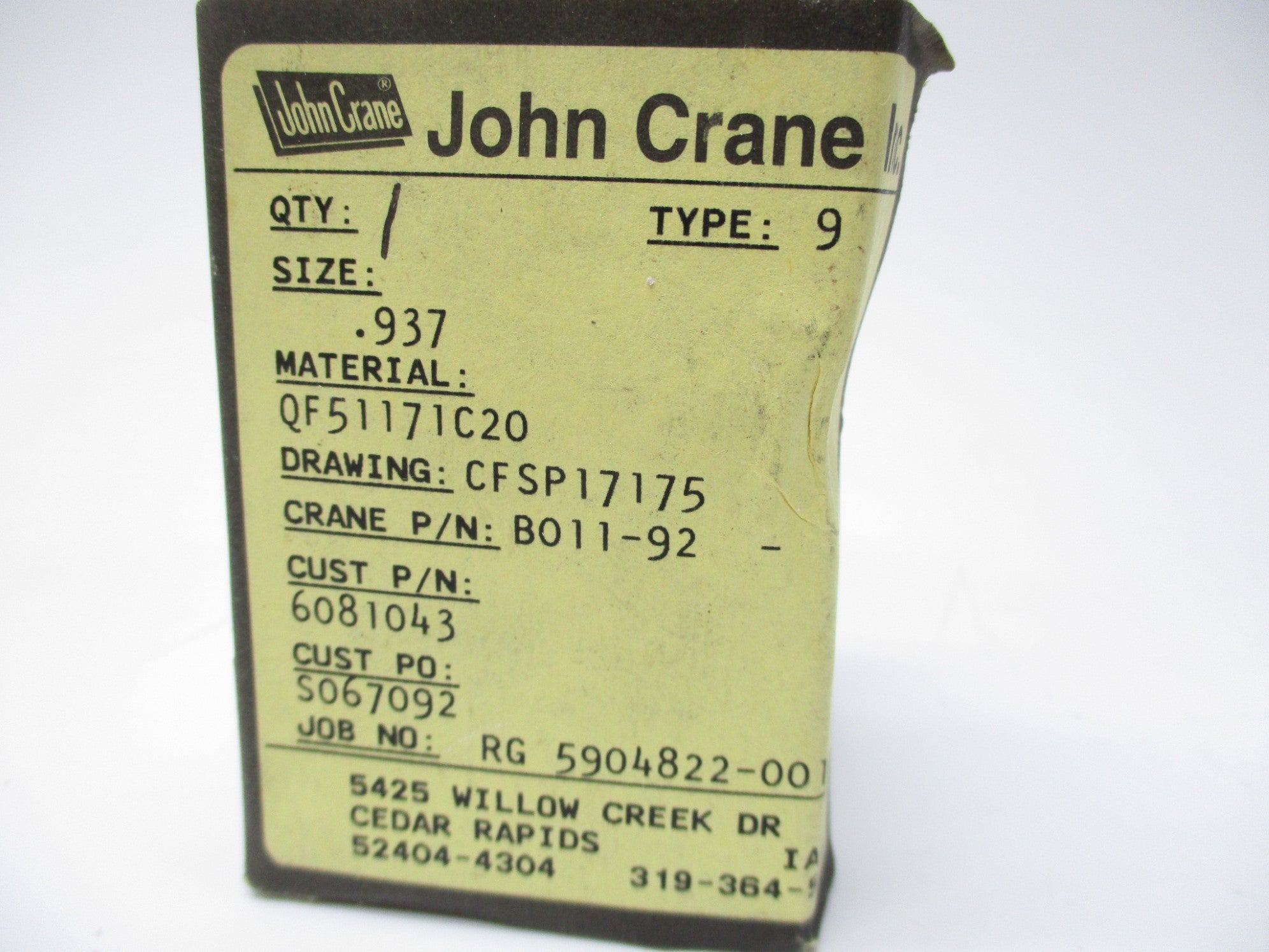 JOHN CRANE B011-92 NSMP