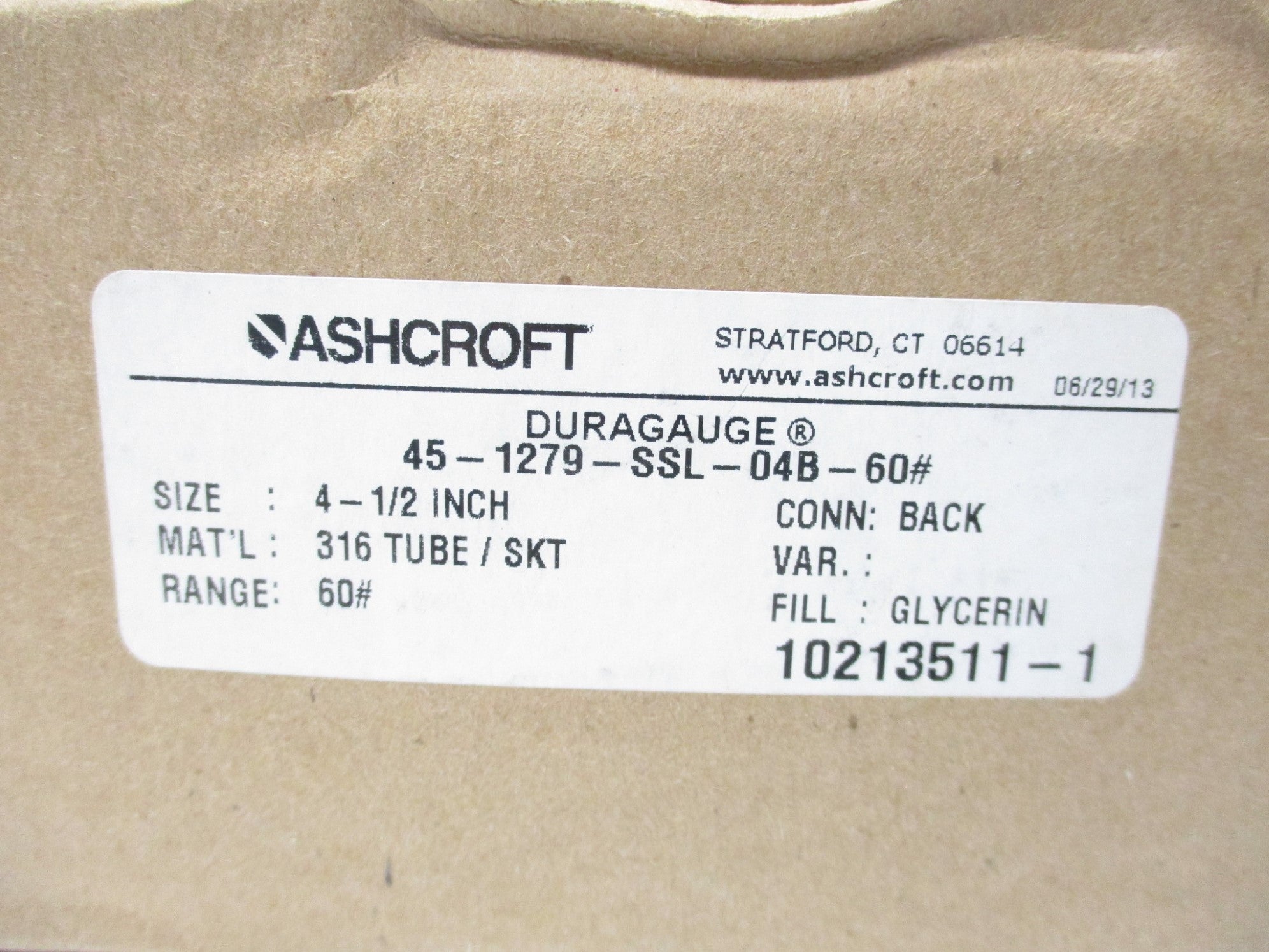ASHCROFT 45-1279-SSL-04B-60# NSMP