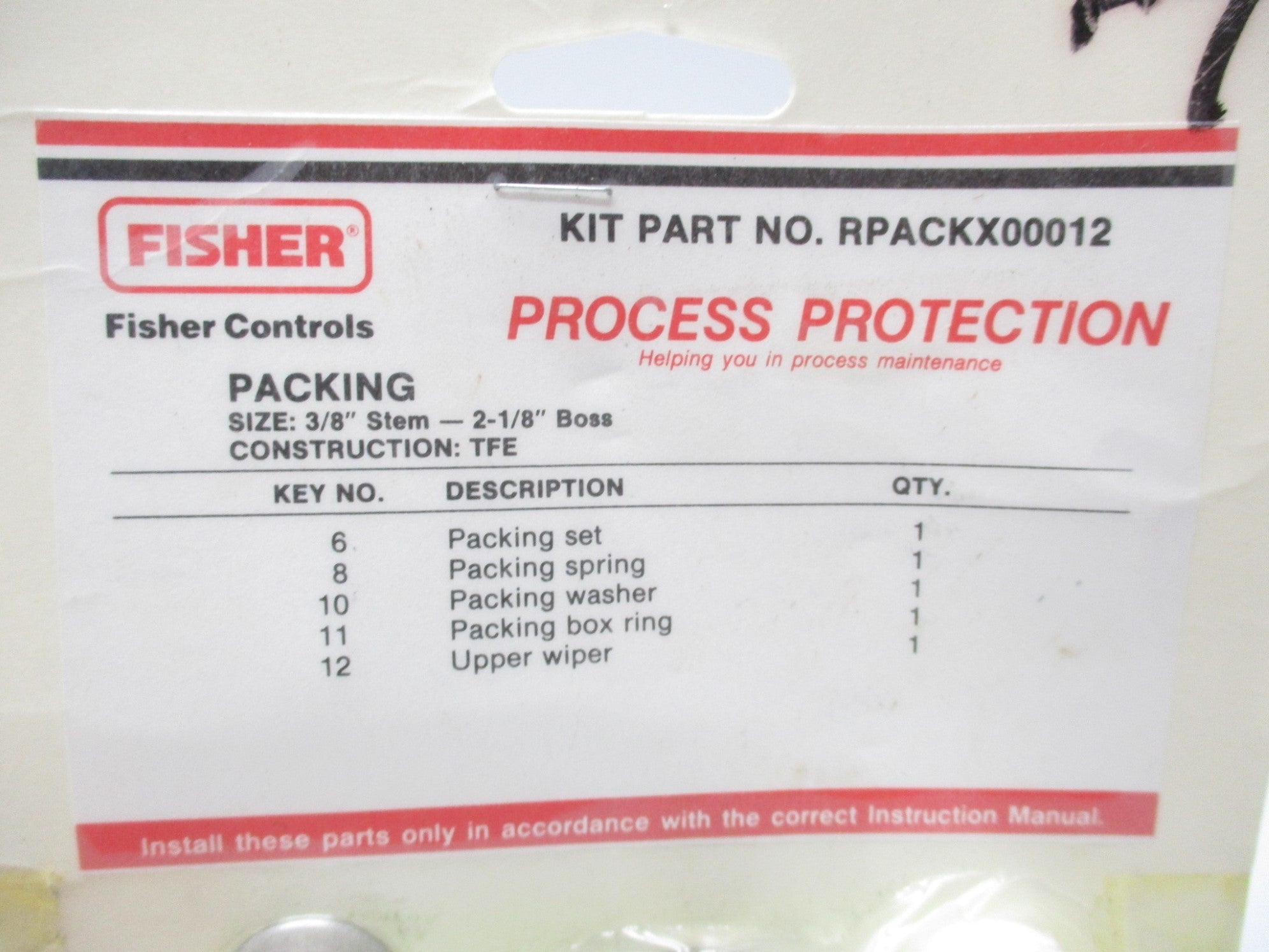 FISHER RPACKX00012 NSFS