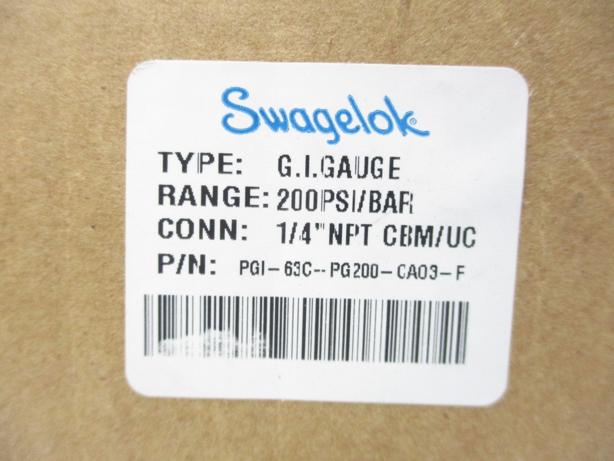 SWAGELOK PGI-63C-PG200-CA03-F 0-200PSI NSMP