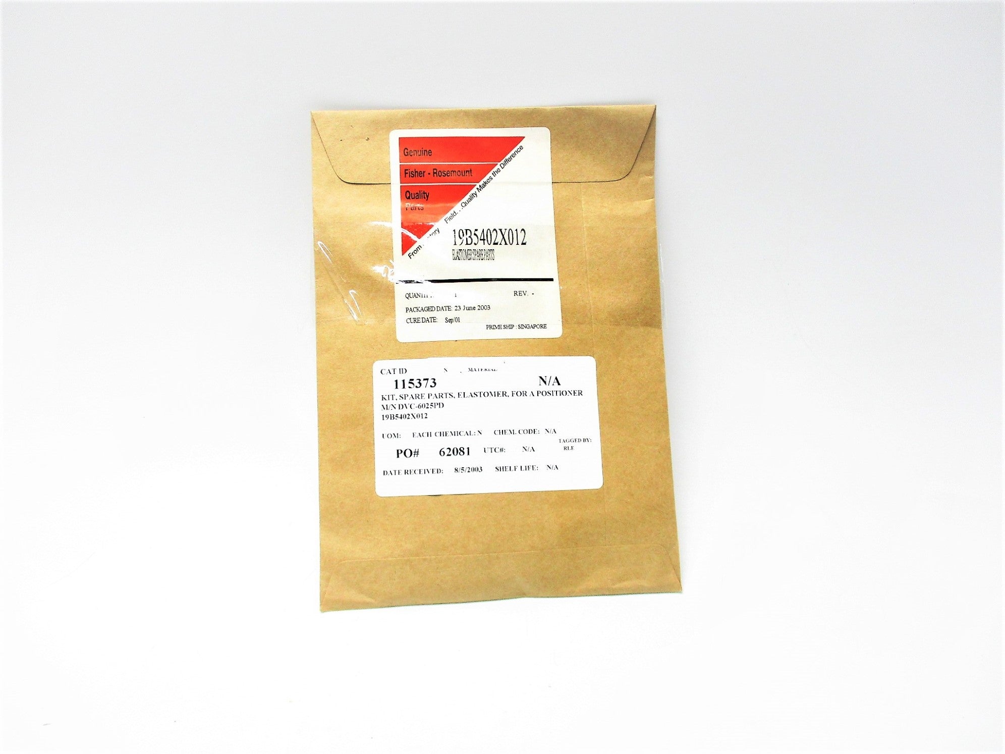 FISHER 19B5402X012 NSFS