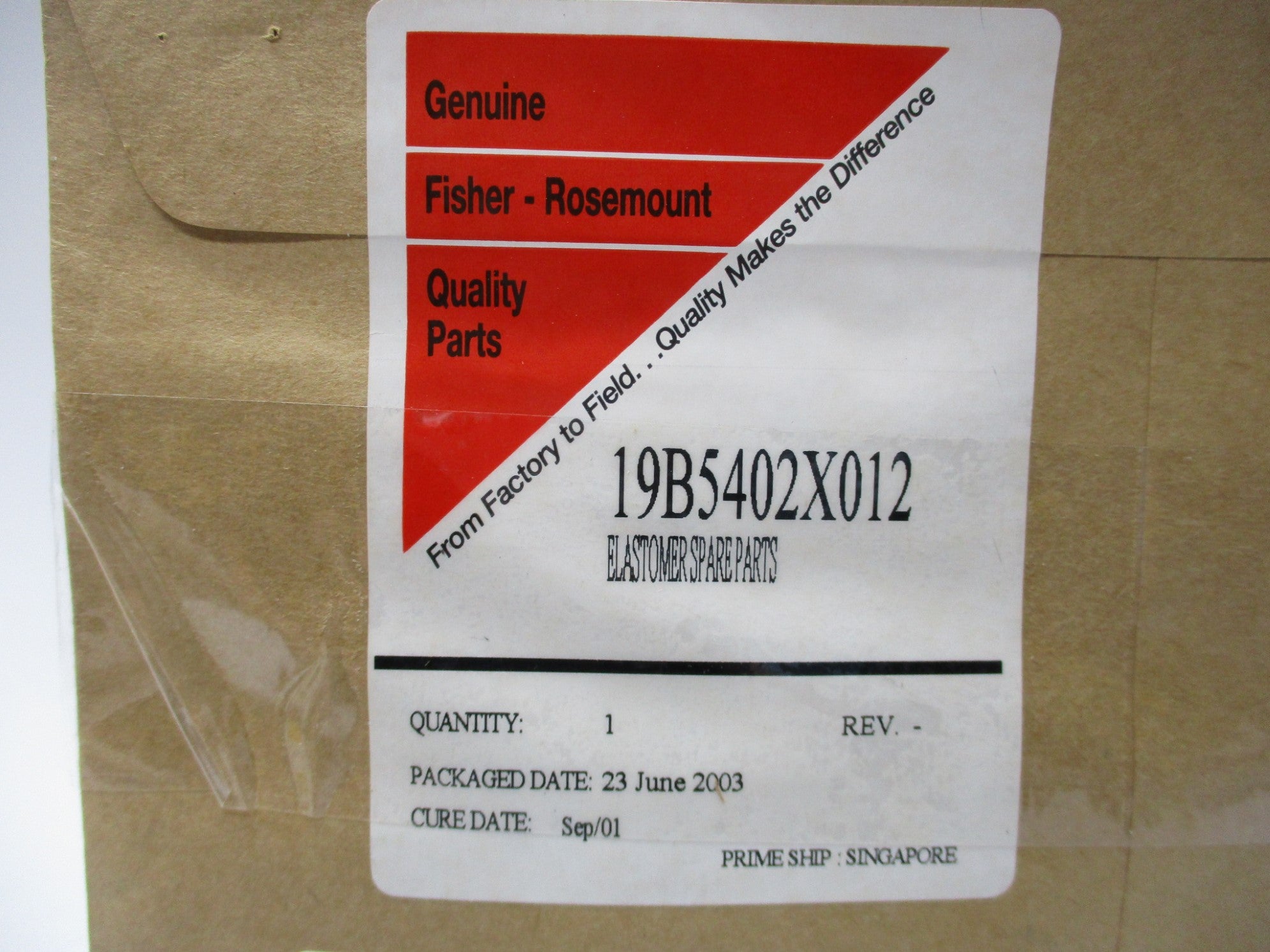 FISHER 19B5402X012 NSFS