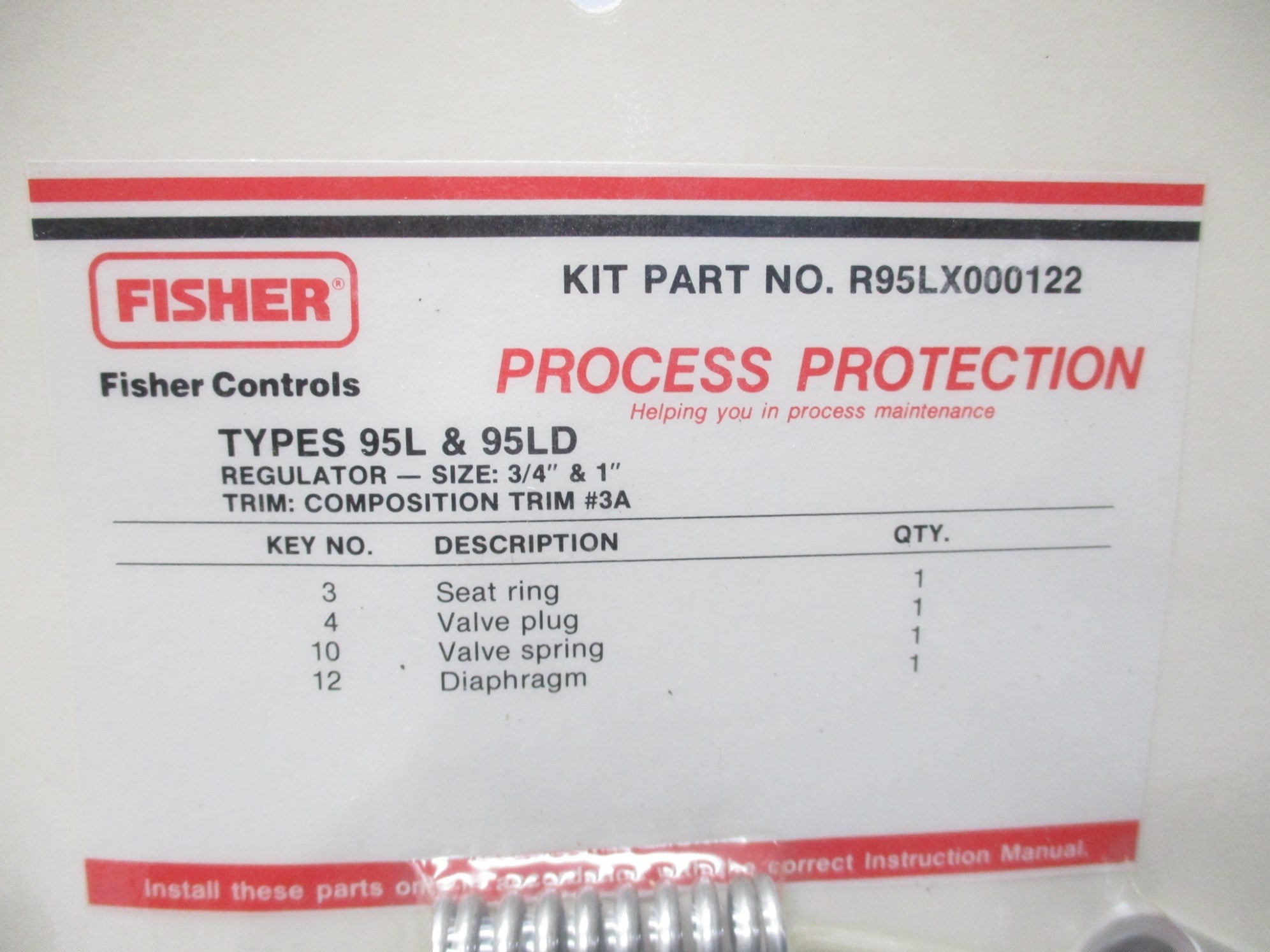 FISHER R95LX000122 NSFS