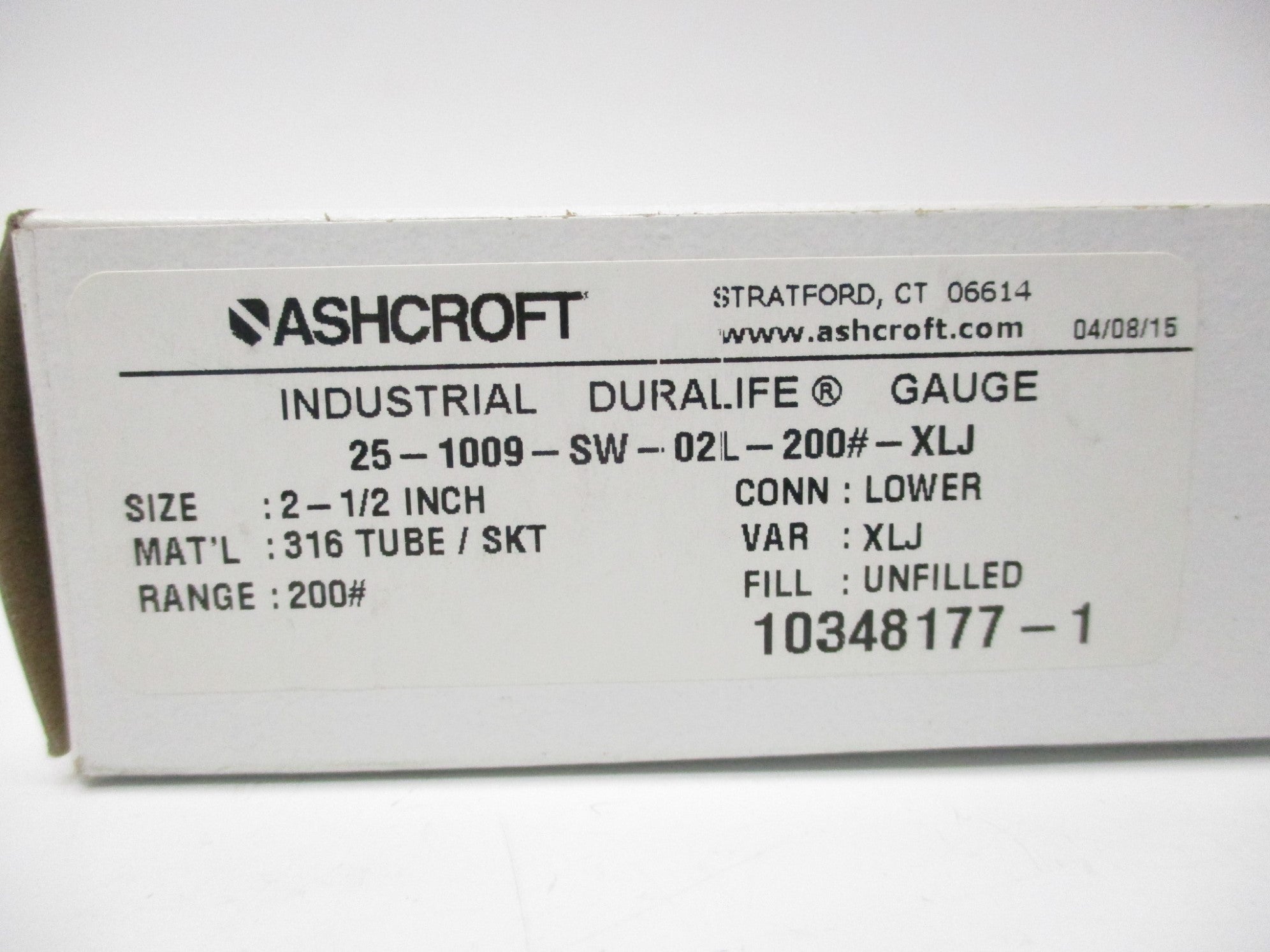 ASHCROFT 25-1009-SW-02L-200#-XLJ NSMP