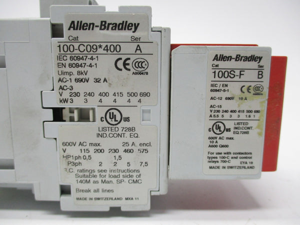 ALLEN BRADLEY 100-C09A400 240V SER. A UNMP