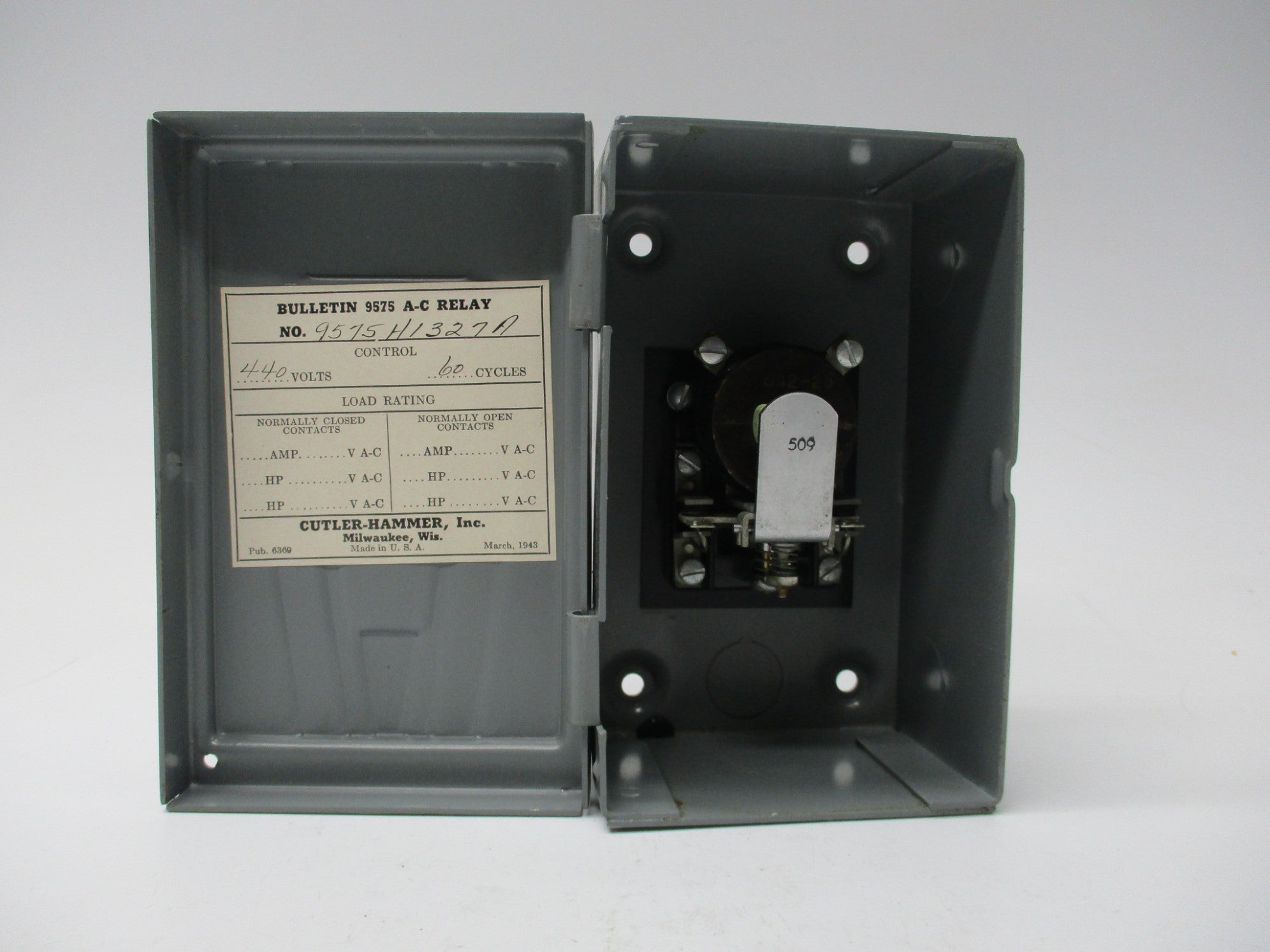 CUTLER HAMMER 9575H1327A 440V NSNP