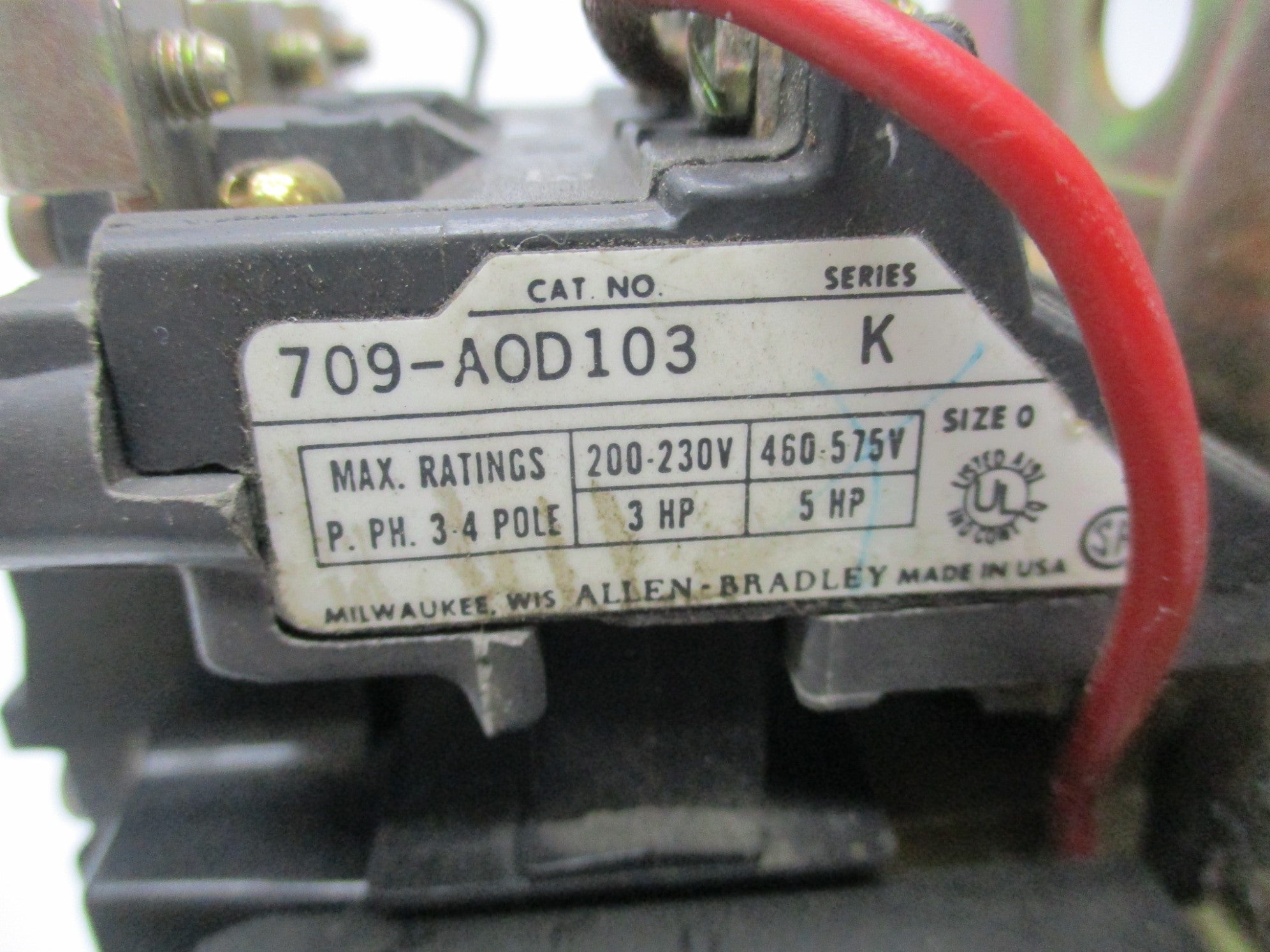 ALLEN BRADLEY 709-AOD103 440V SER. K UNMP