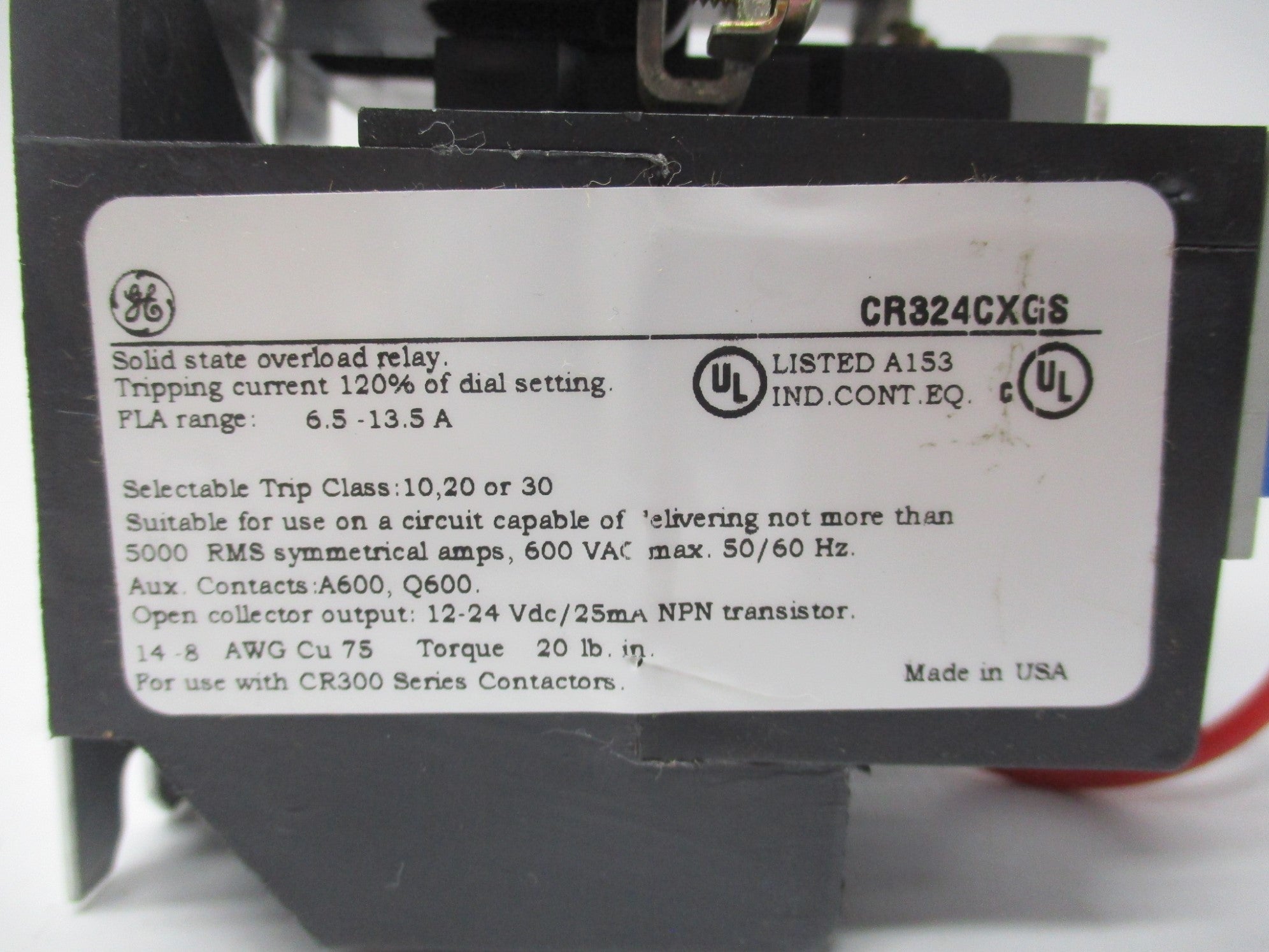 GENERAL ELECTRIC CR306CX0 UNMP