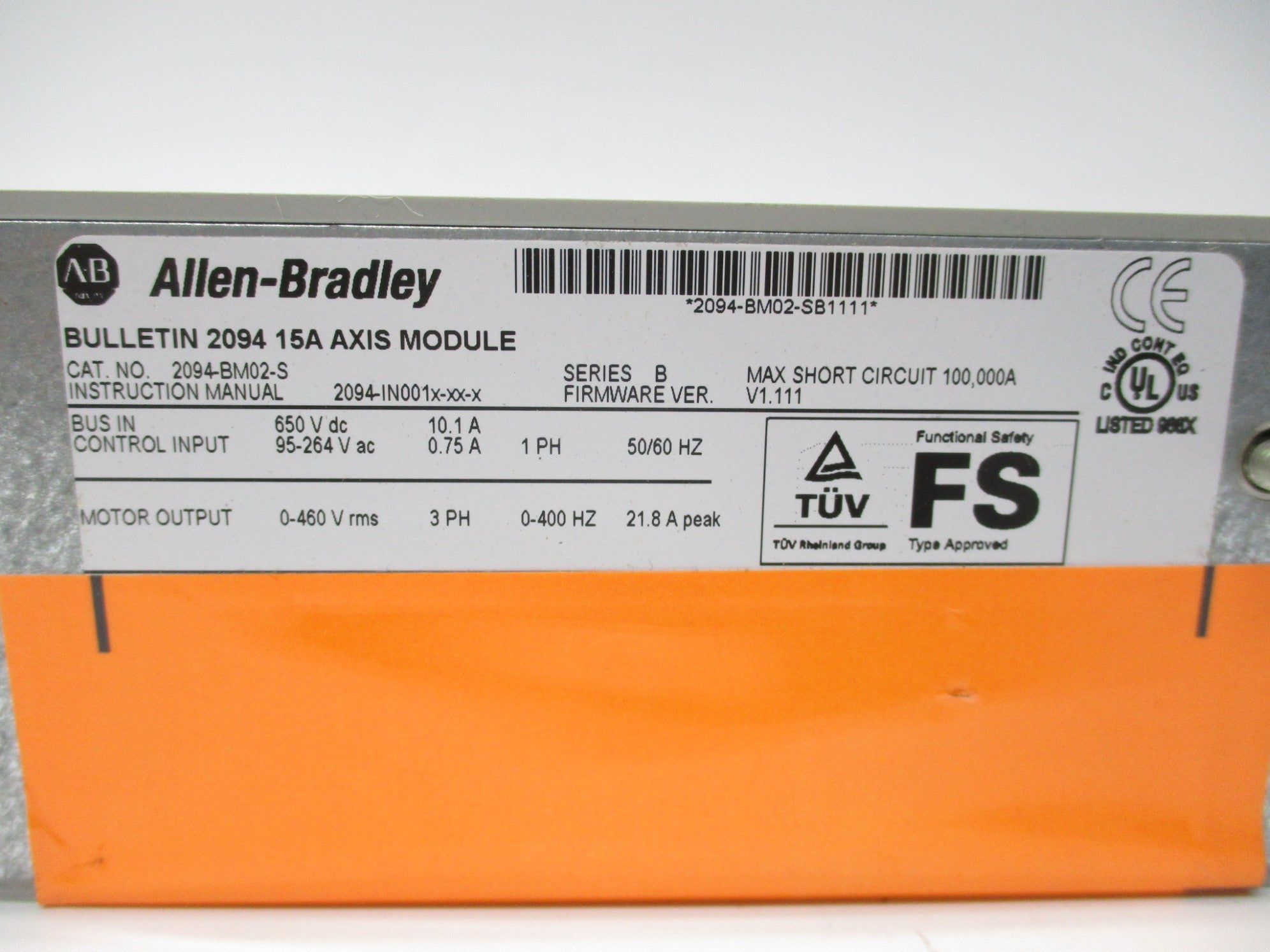 ALLEN BRADLEY 2094-BM02-S SER. B F/W V1.111 NSNP