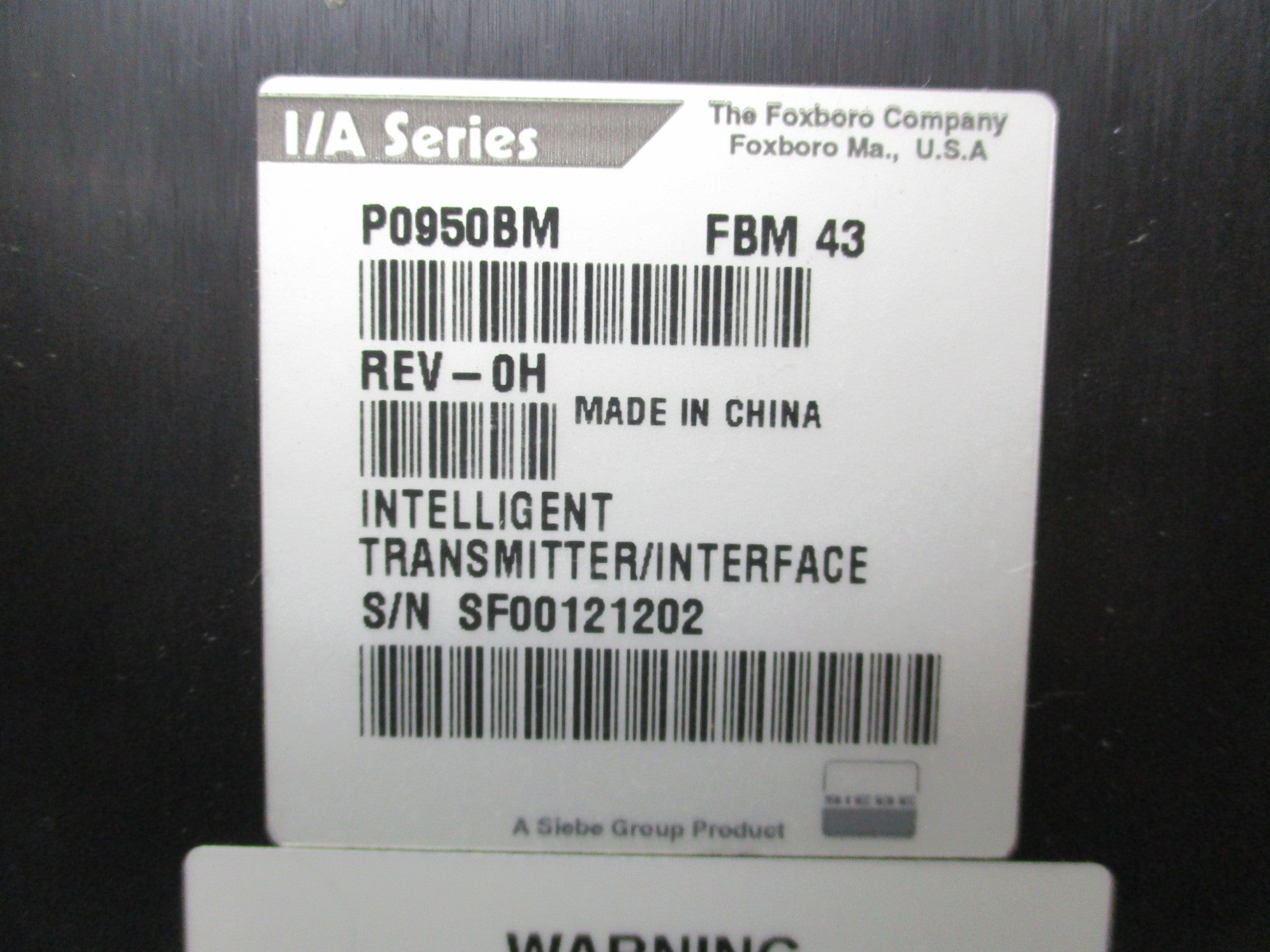 FOXBORO P0950BM REV. 0H NSNP