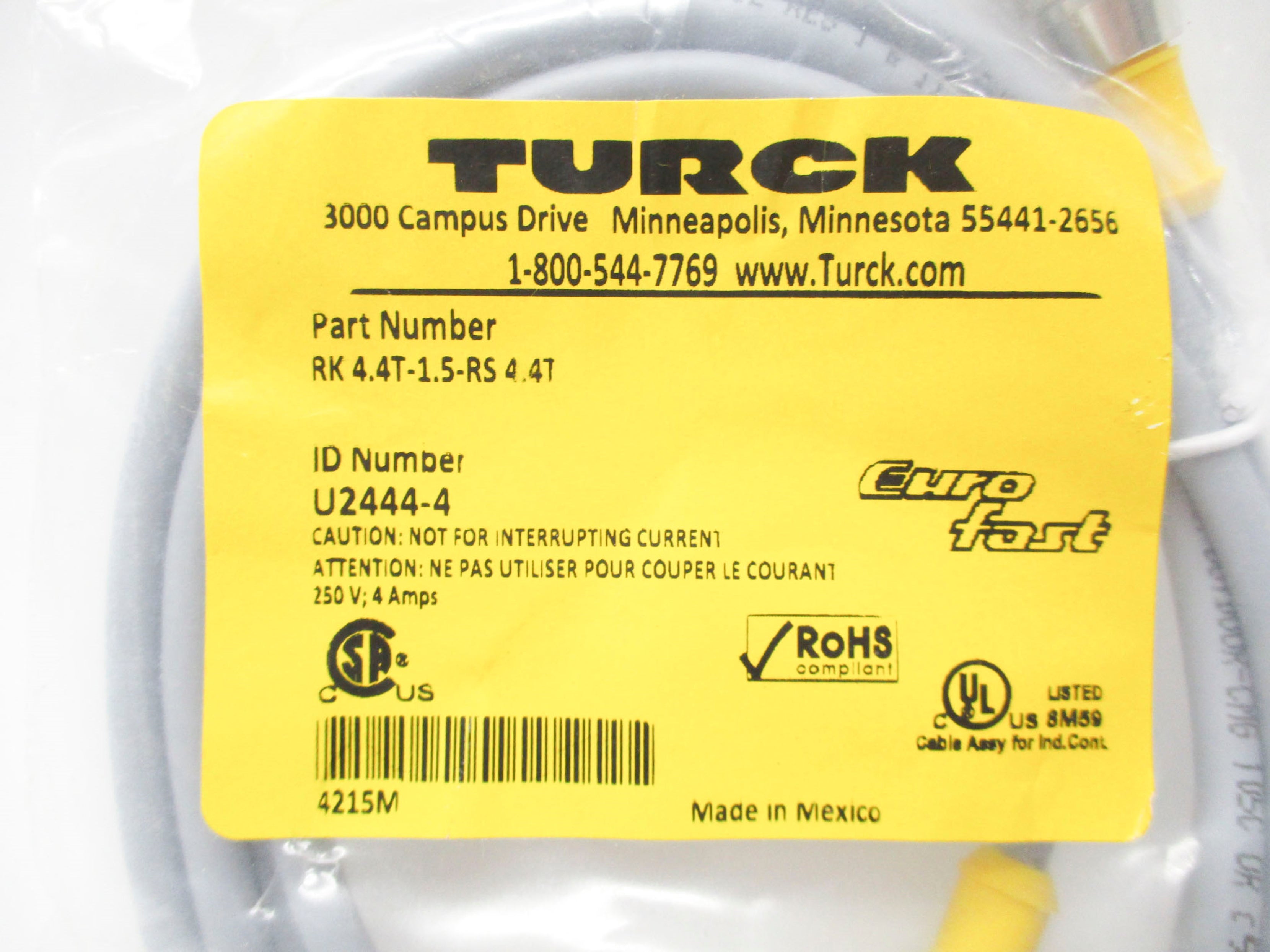 TURCK RK4.4T-1.5-RS4.4T NSMP
