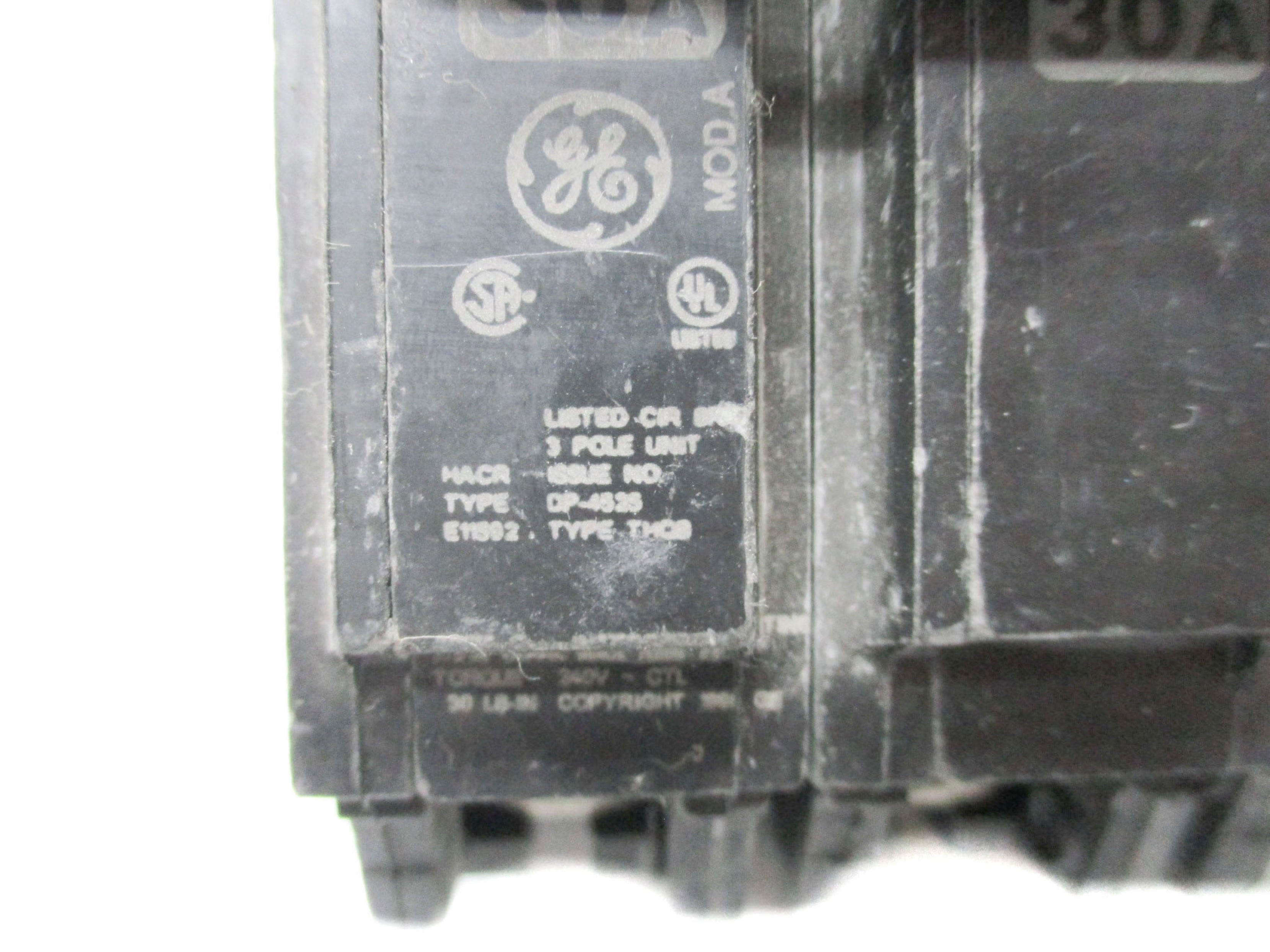 GENERAL ELECTIRC THQB-330 UNMP 240V 30A UNMP
