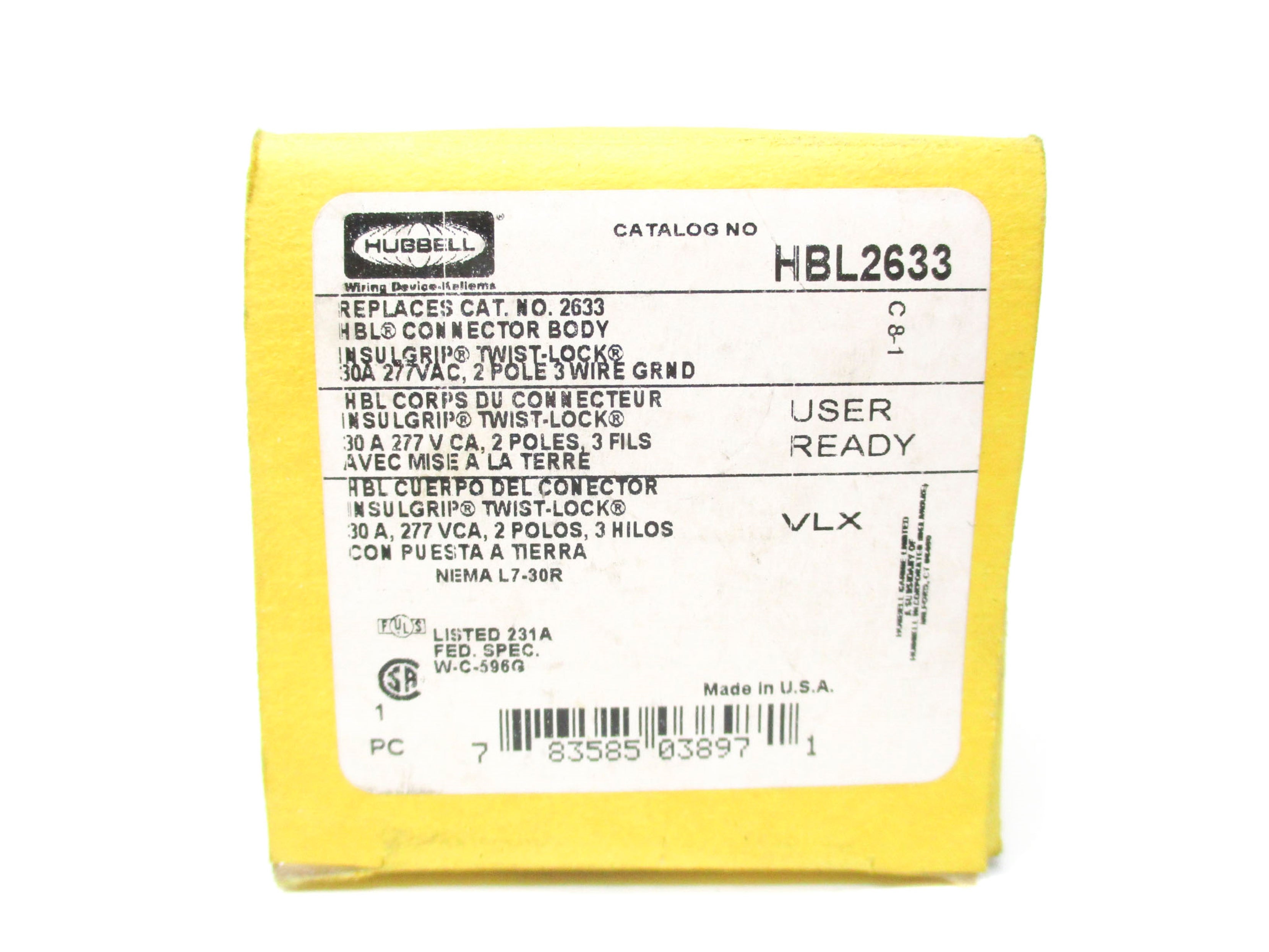 HUBBELL HBL2633 277V 30A NSMP