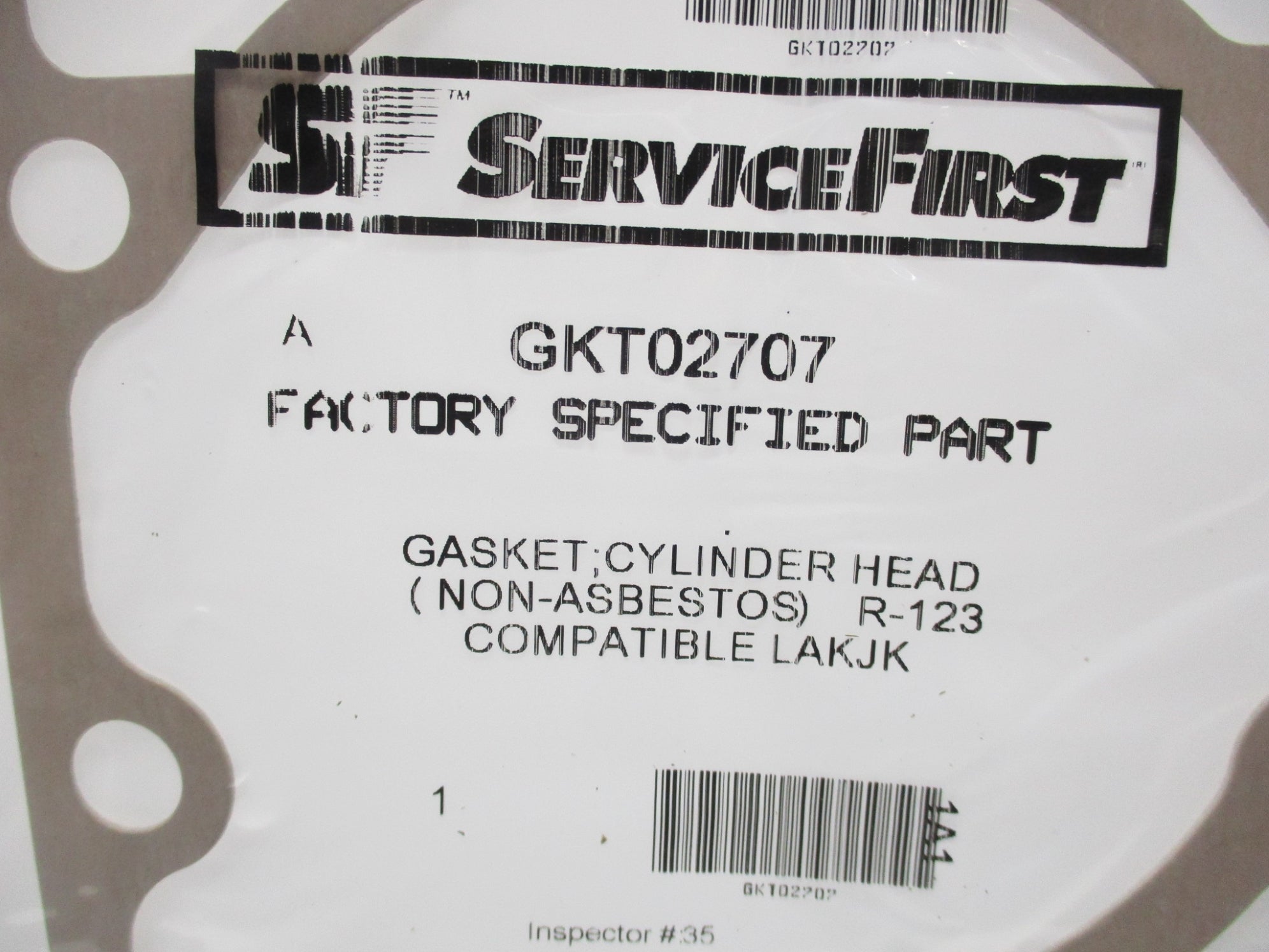 SERVICE FIRST GKT02707 NSMP