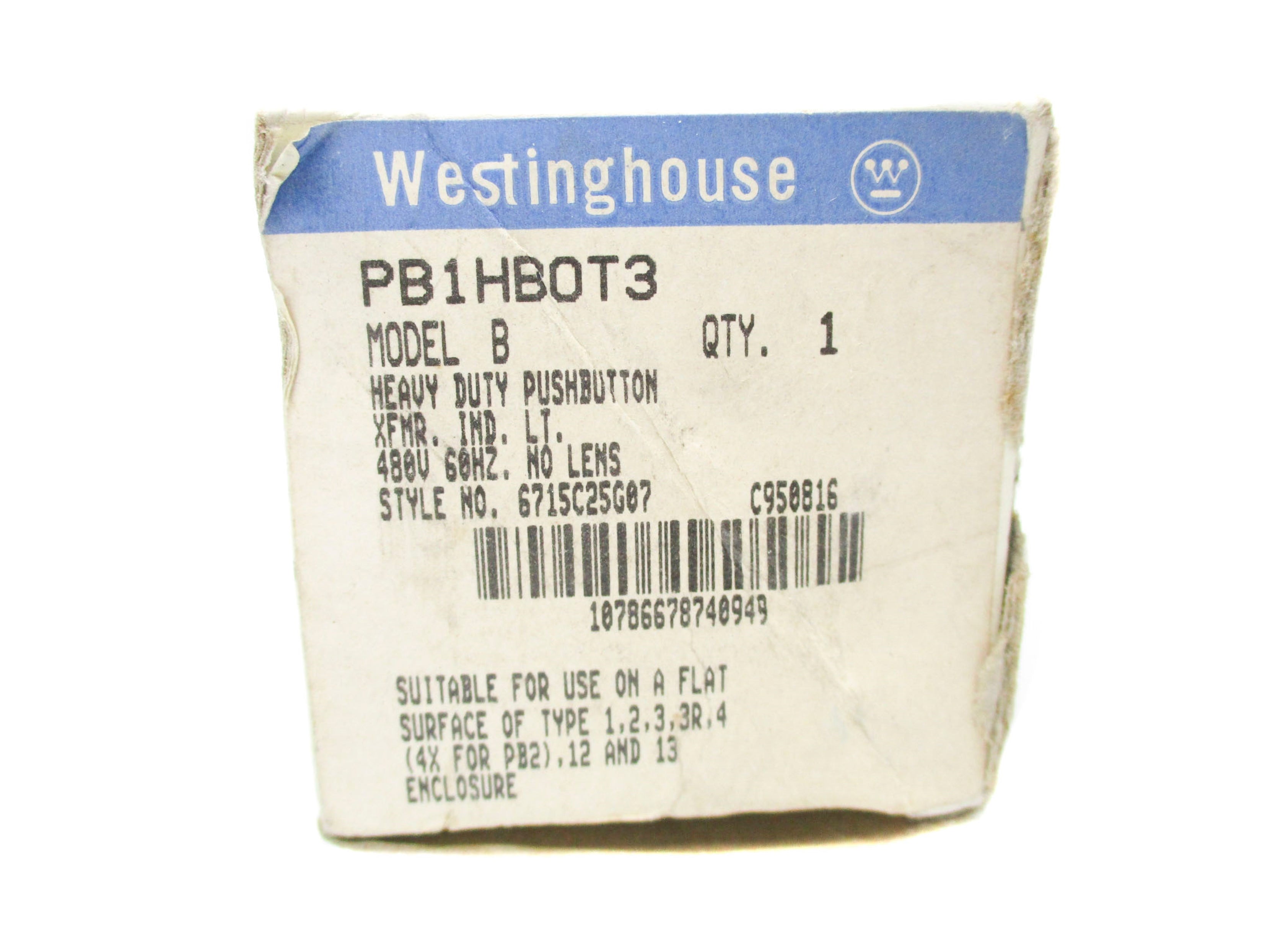 WESTINGHOUSE 6715C25G07 PB1HB0T3 480V NSMP