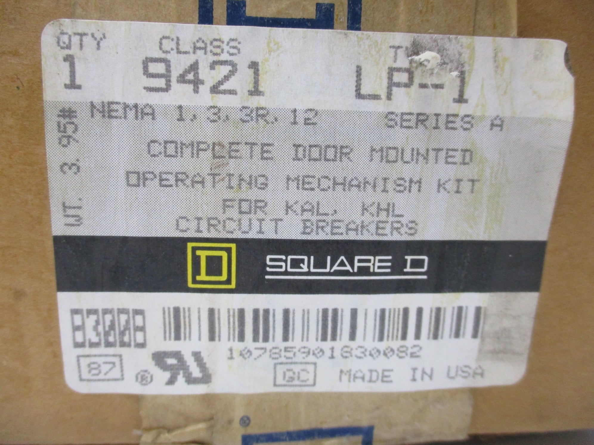 SQUARE D 9421LP1 SER. A NSMP
