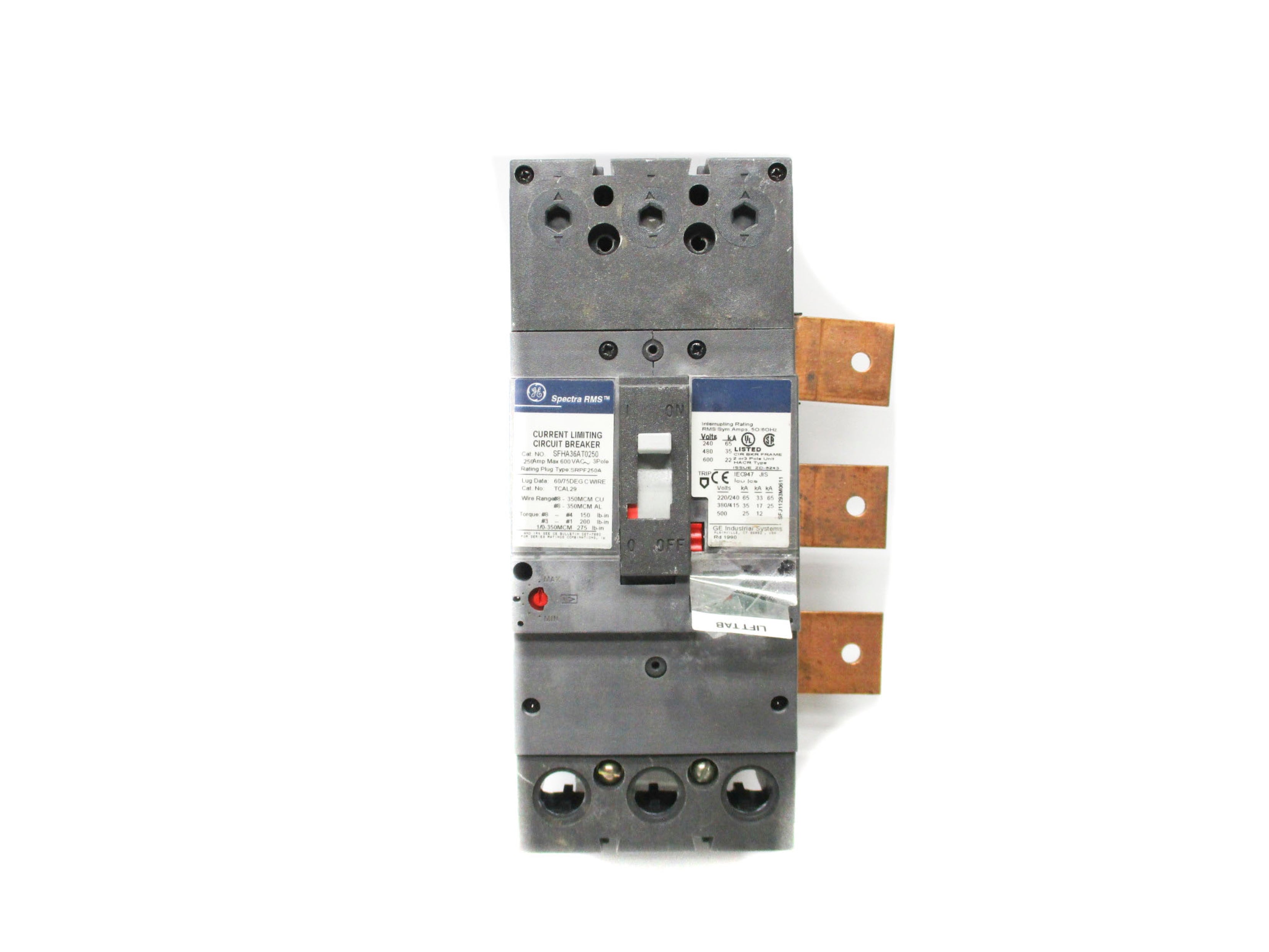 GENERAL ELECTRIC SFHA36AT0250 250A 120/240VAC (AS PICTURED) NSNP