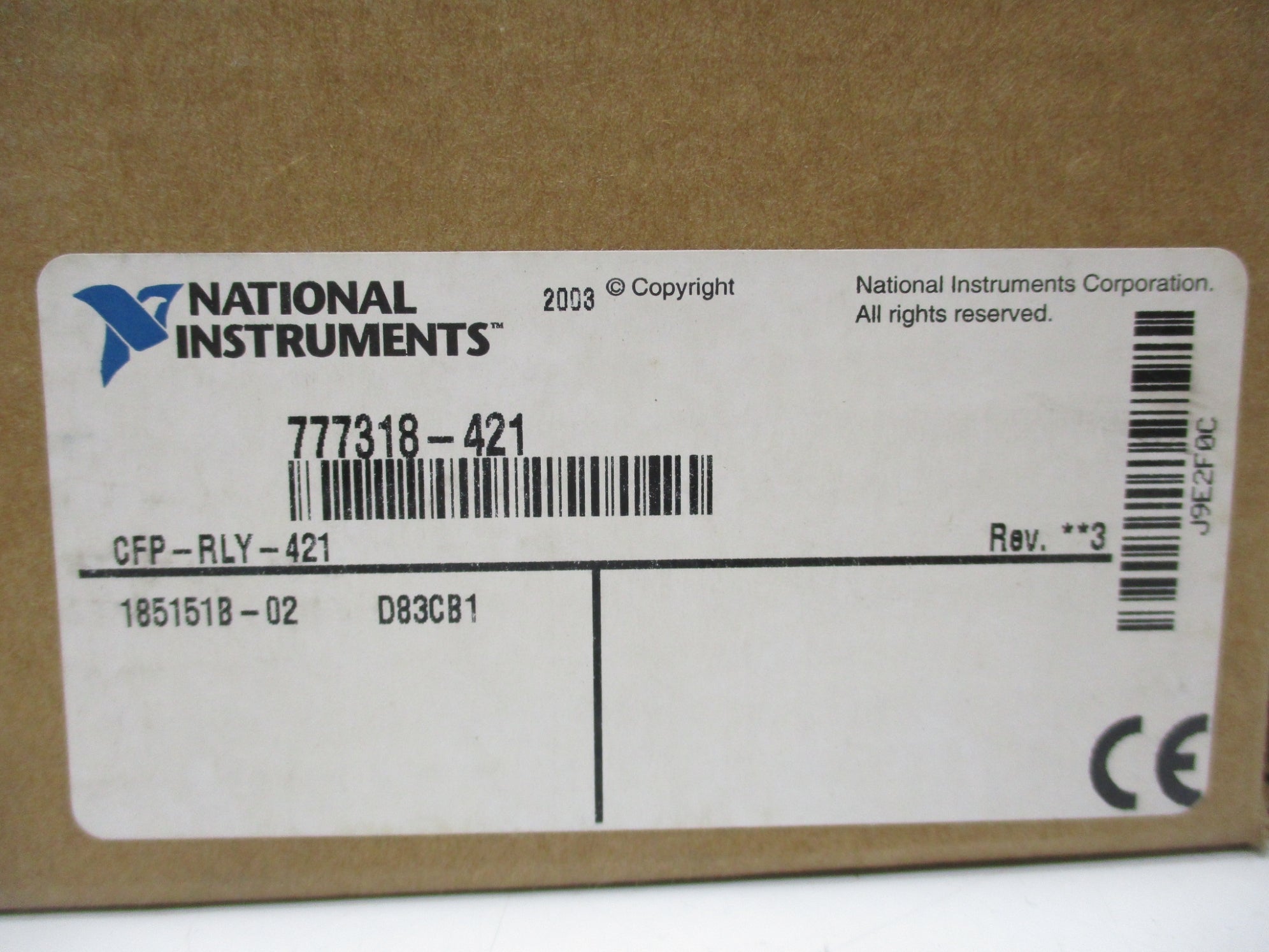 NATIONAL INSTRUMENTS CFP-RLY-421 185151B-02 NSMP