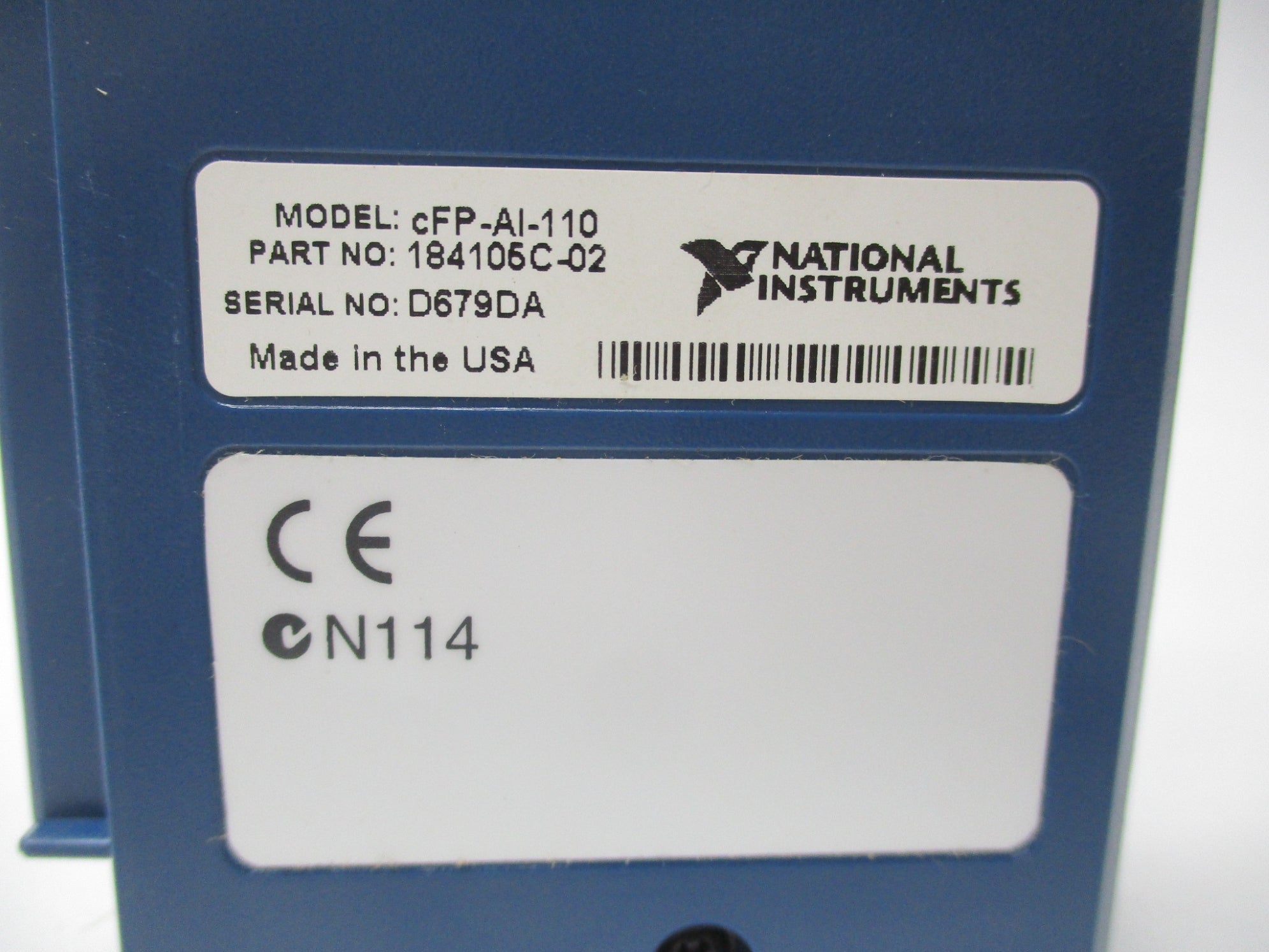 NATIONAL INSTRUMENTS CFP-AI-110 184105C-02 NSMP