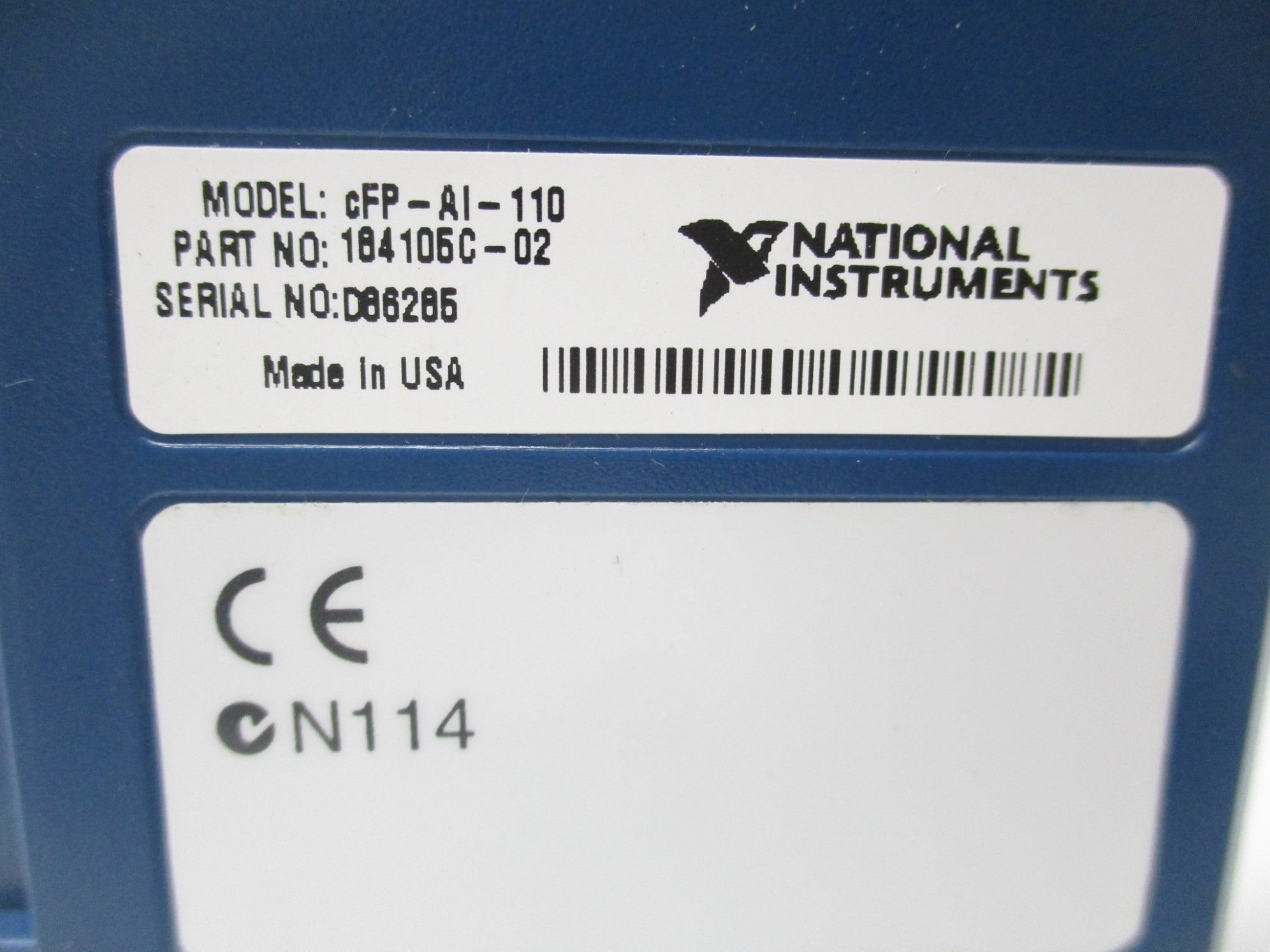 NATIONAL INSTRUMENTS CFP-AI-110 184105C-02 NSNP