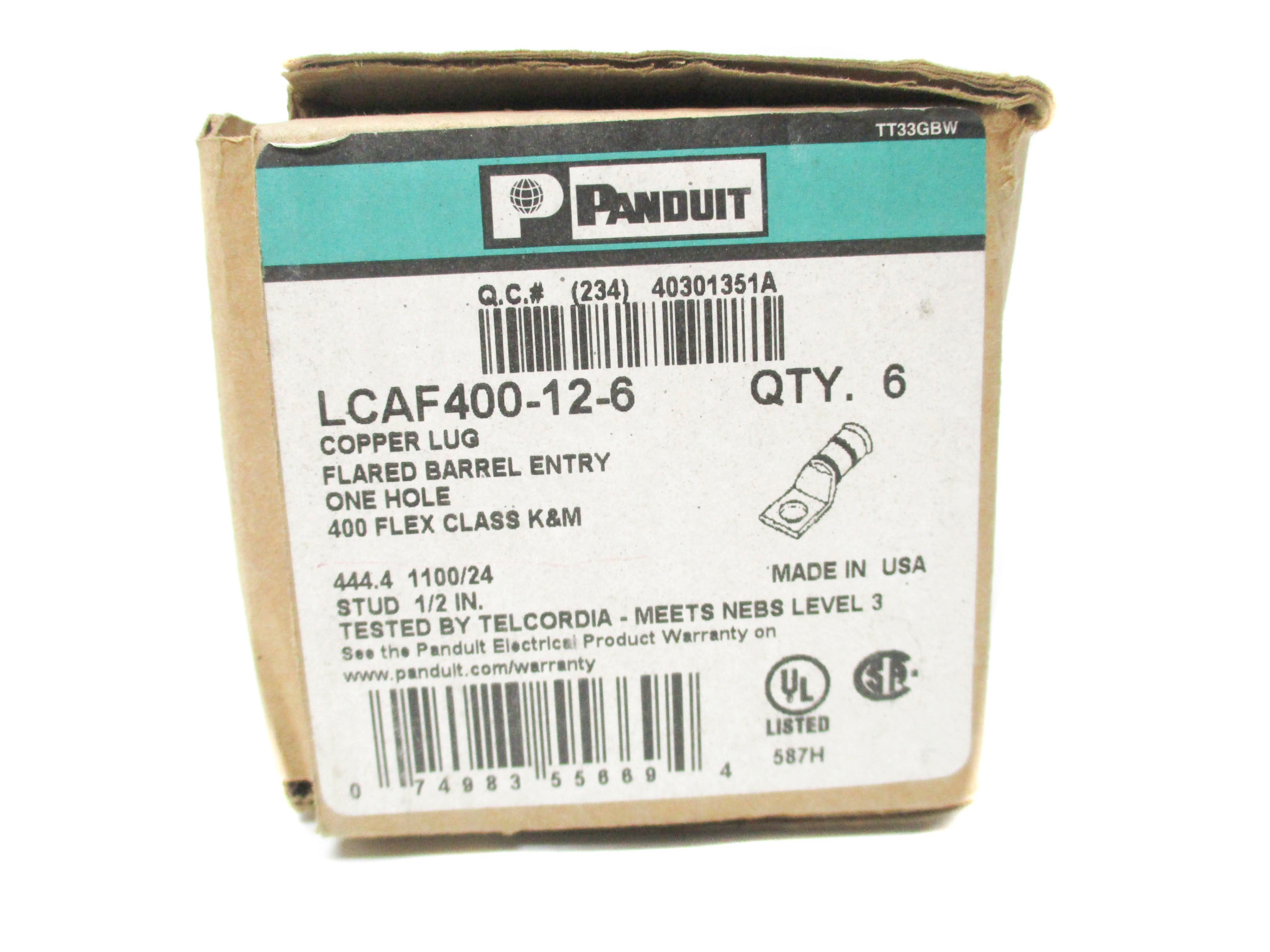PANDUIT LCAF400-12-6 (PKG OF 6) NSMP