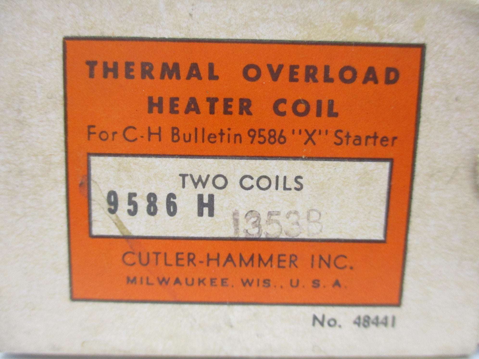 CUTLER HAMMER 9586H1353B (PKG OF 2) NSMP