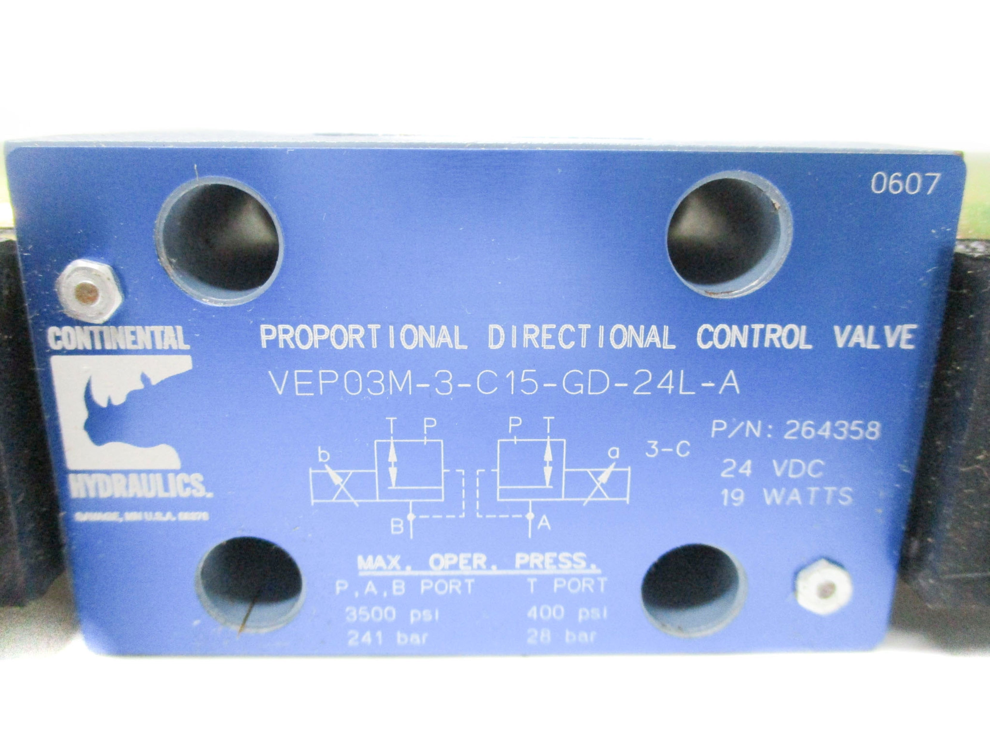 CONTINENTAL VEP03M-3-C15-GD-24L-A 3500 PSI NSNP