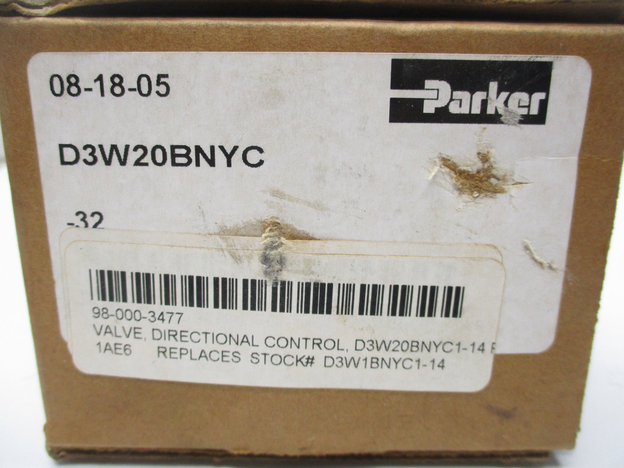 PARKER D3W20BNYC32 110/120V 0.72-80A 5000PSI NSMP