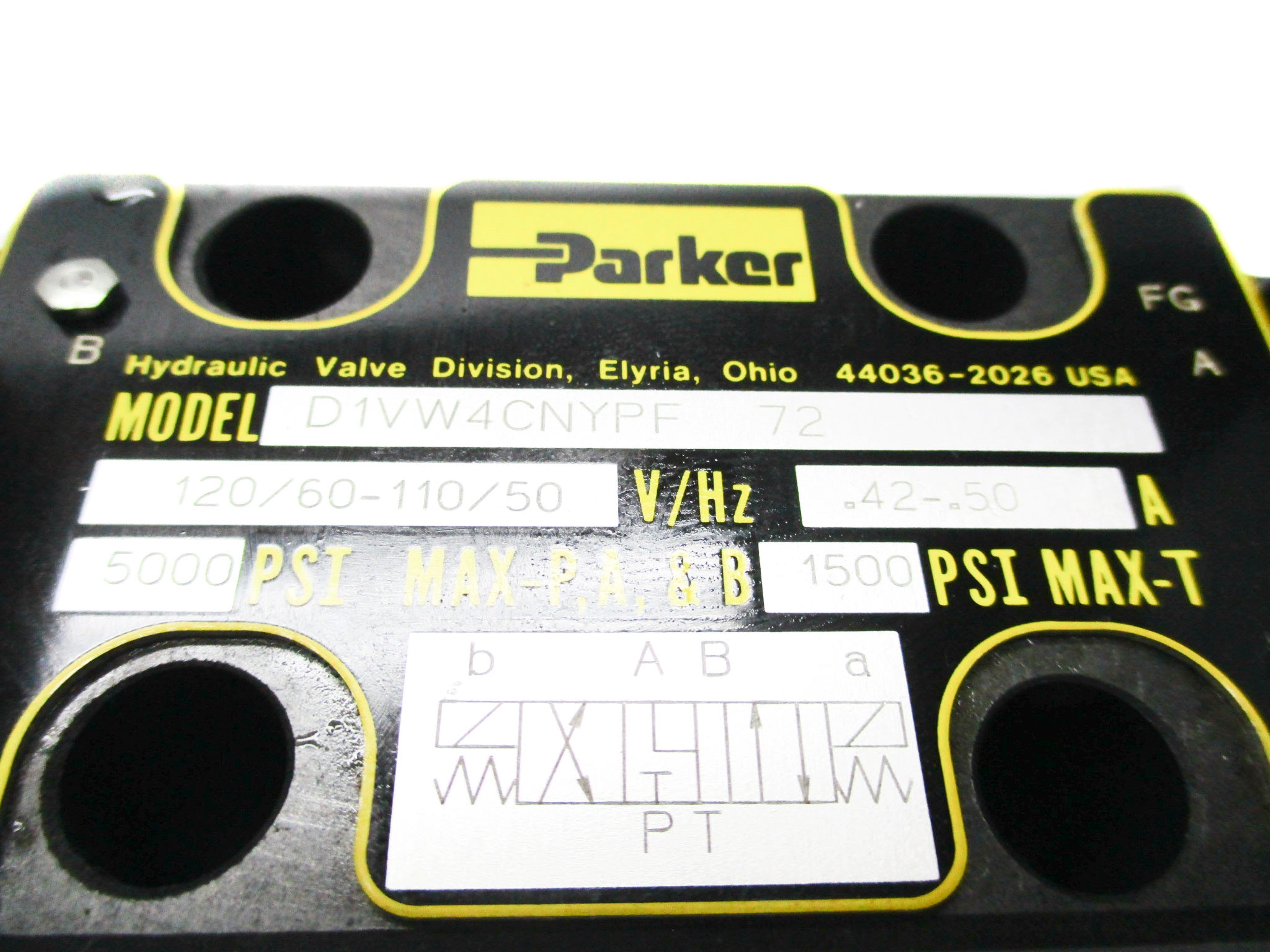PARKER D1VW4CNYPF-72 5000 PSI 110-120V NSMP