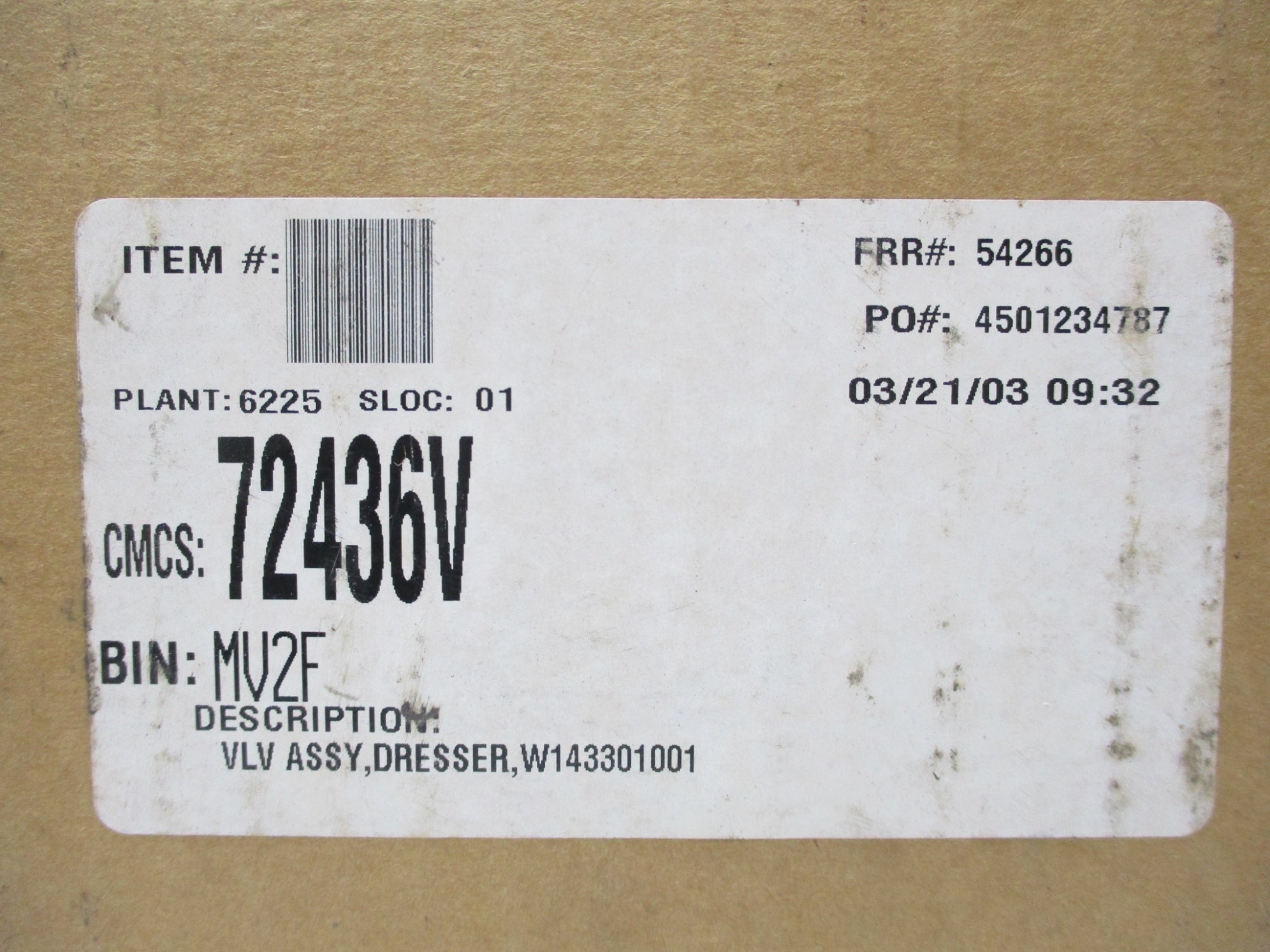 DRESSER-RAND 72436V NSMP