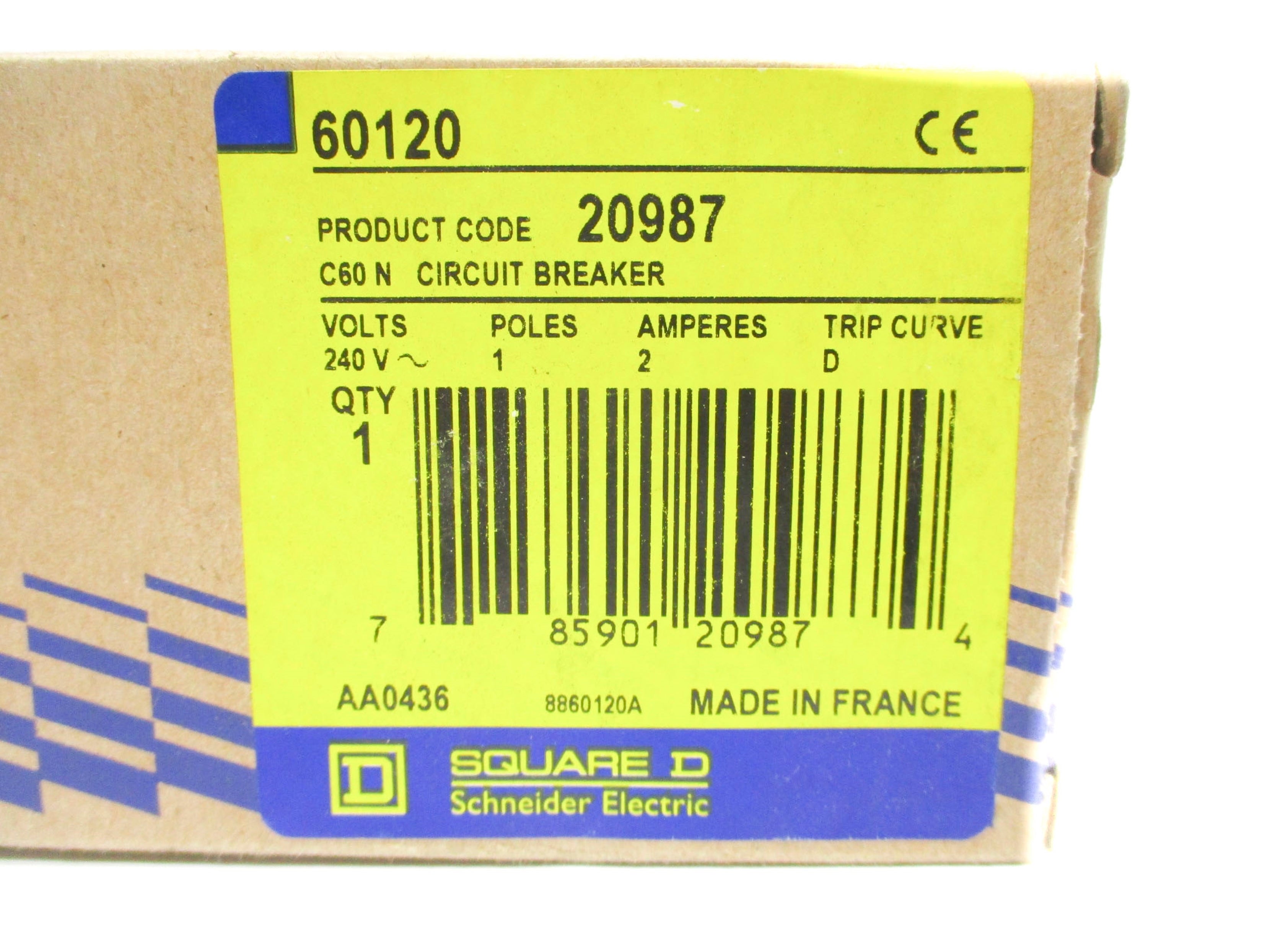 SQUARE D 60120 240VAC 10A NSMP