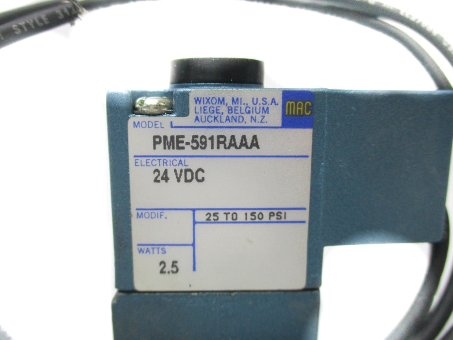 MAC PME-591RAAA 24 VDC 25-150 PSI NSNP