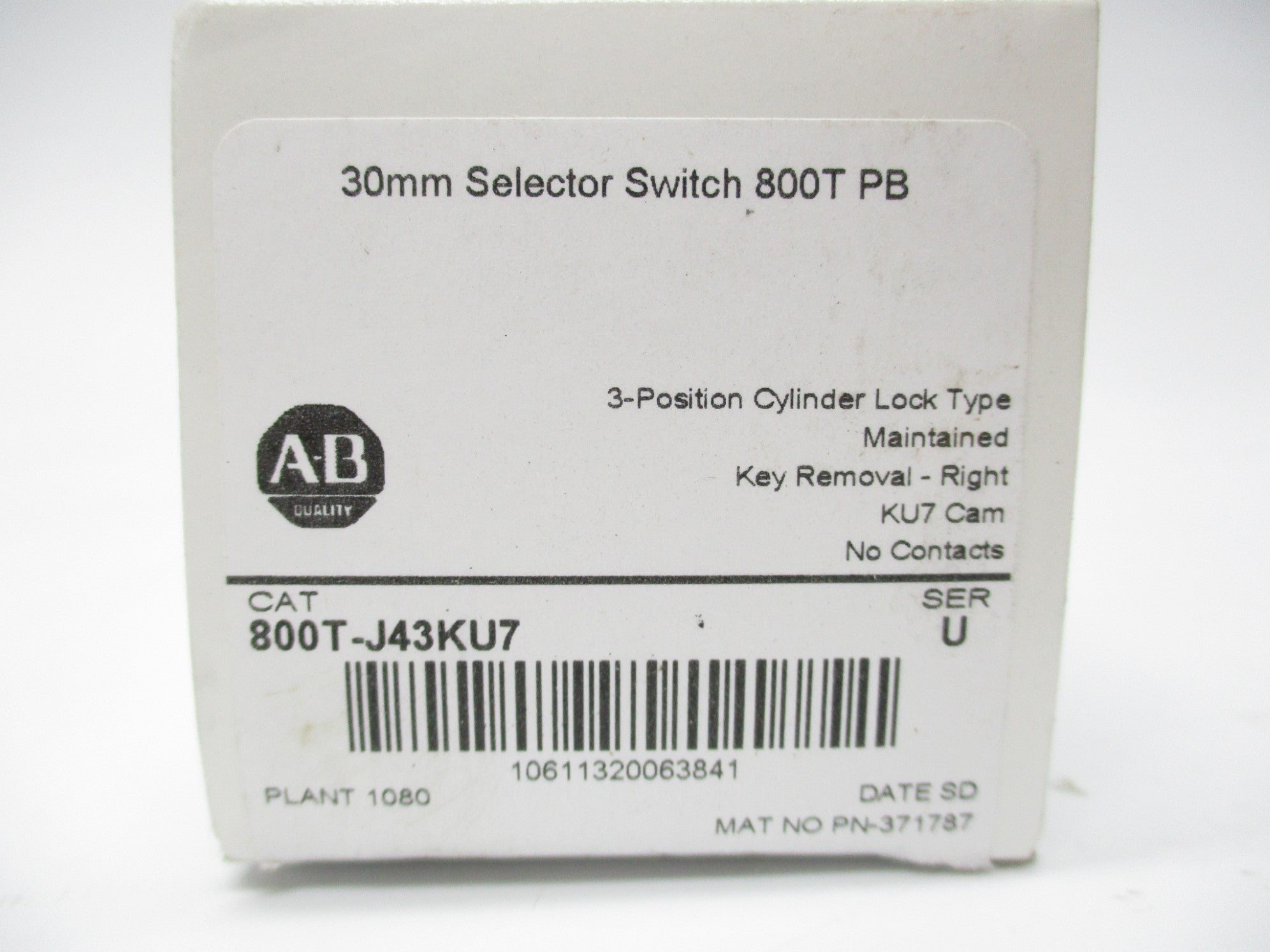 INDUSTRIAL SPARE PART 800T-J43KU7 SER. U (WH) NSMP