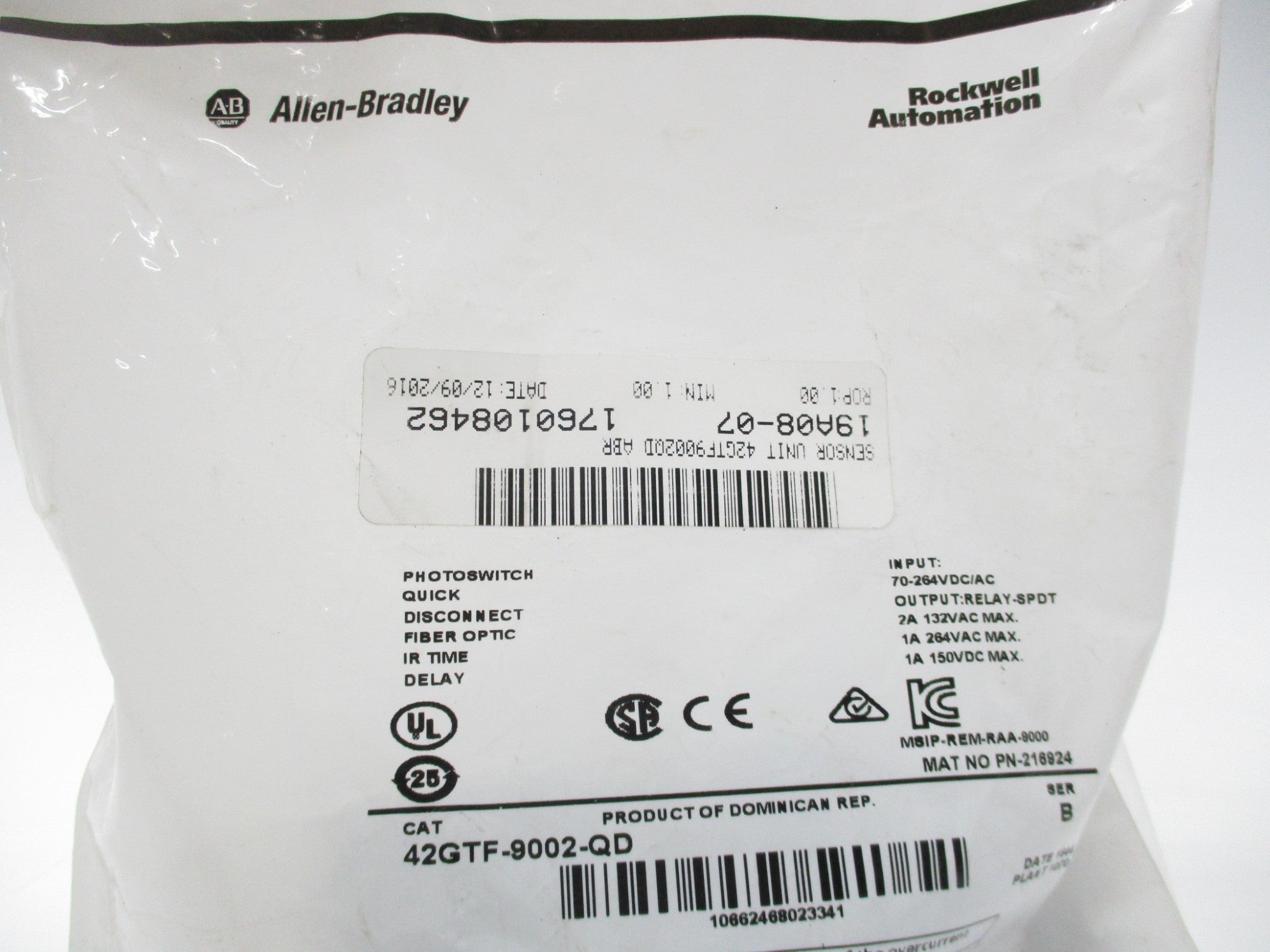 ALLEN BRADLEY 42GTF-9002-QD SER. B NSMP